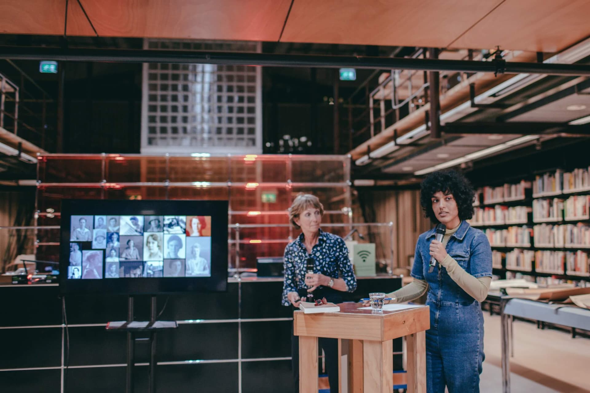 Erica Smeets-Klokgieters (left) and Setareh Noorani (right). Collecting Otherwise: Building HERitage. Thursday Night Live! at Het Nieuwe Instituut. Photo: Simaa Al Saig 