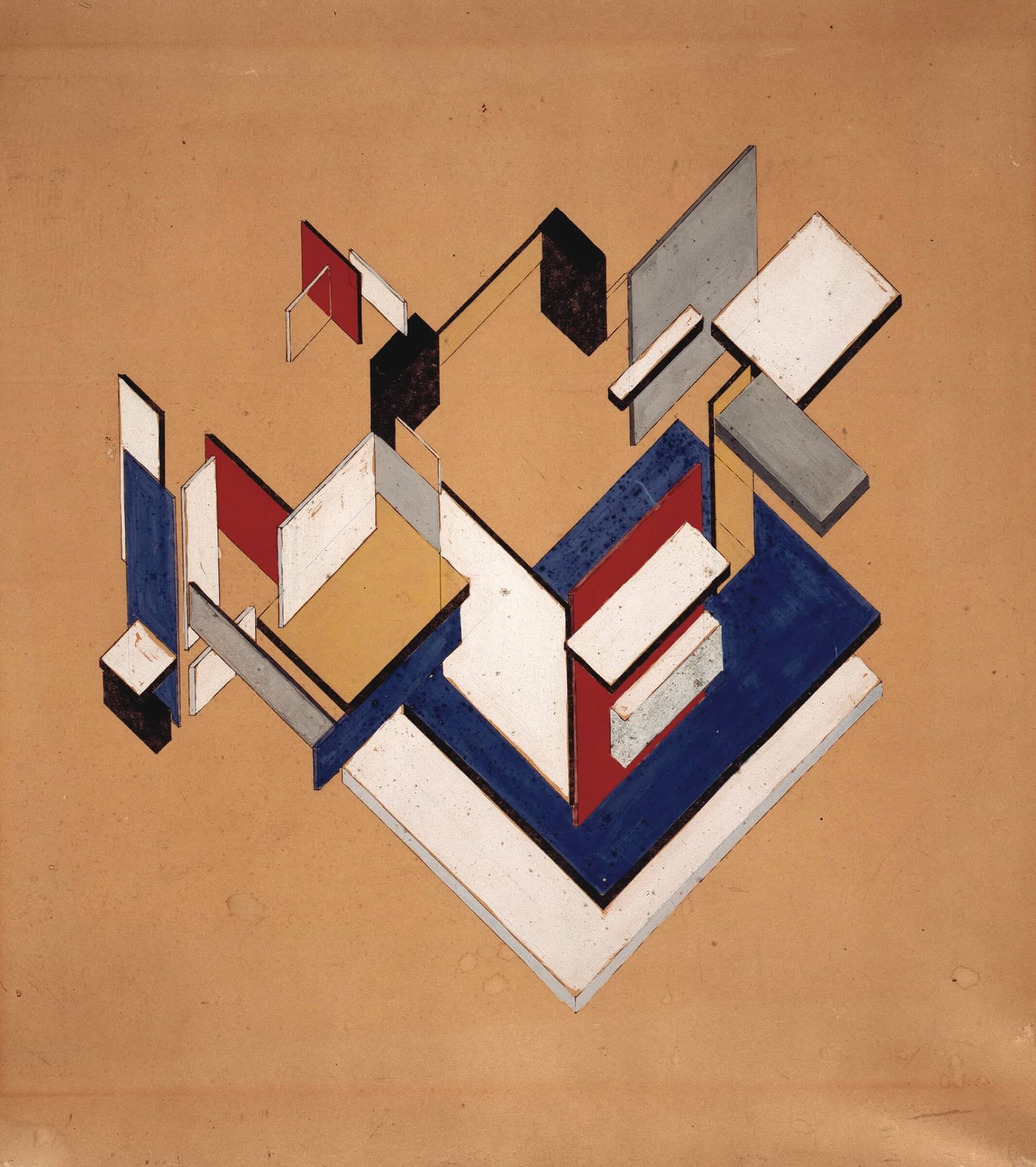 Th. Van Doesburg, Maison Particulière axionometrie, 1923, Collectie Het Nieuwe Instituut, Rotterdam / Bruikleen van de Van Eesteren-Fluck & Van Lohuizen Stichting  