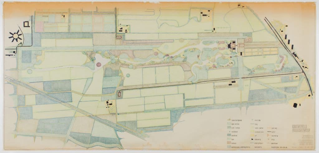 Michael van Gessel. Regeneration and management plan for the estate of Groeneveld Castle in Baarn, 1977. Collection Nieuwe Instituut, GESS g15-01