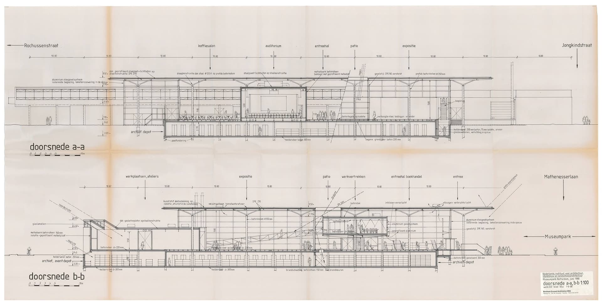 Benthem / Crouwel. Prijsvraagontwerp voor het Nederlands Architectuurinstituut. Collectie Het Nieuwe Instituut, MOAI 3.27 