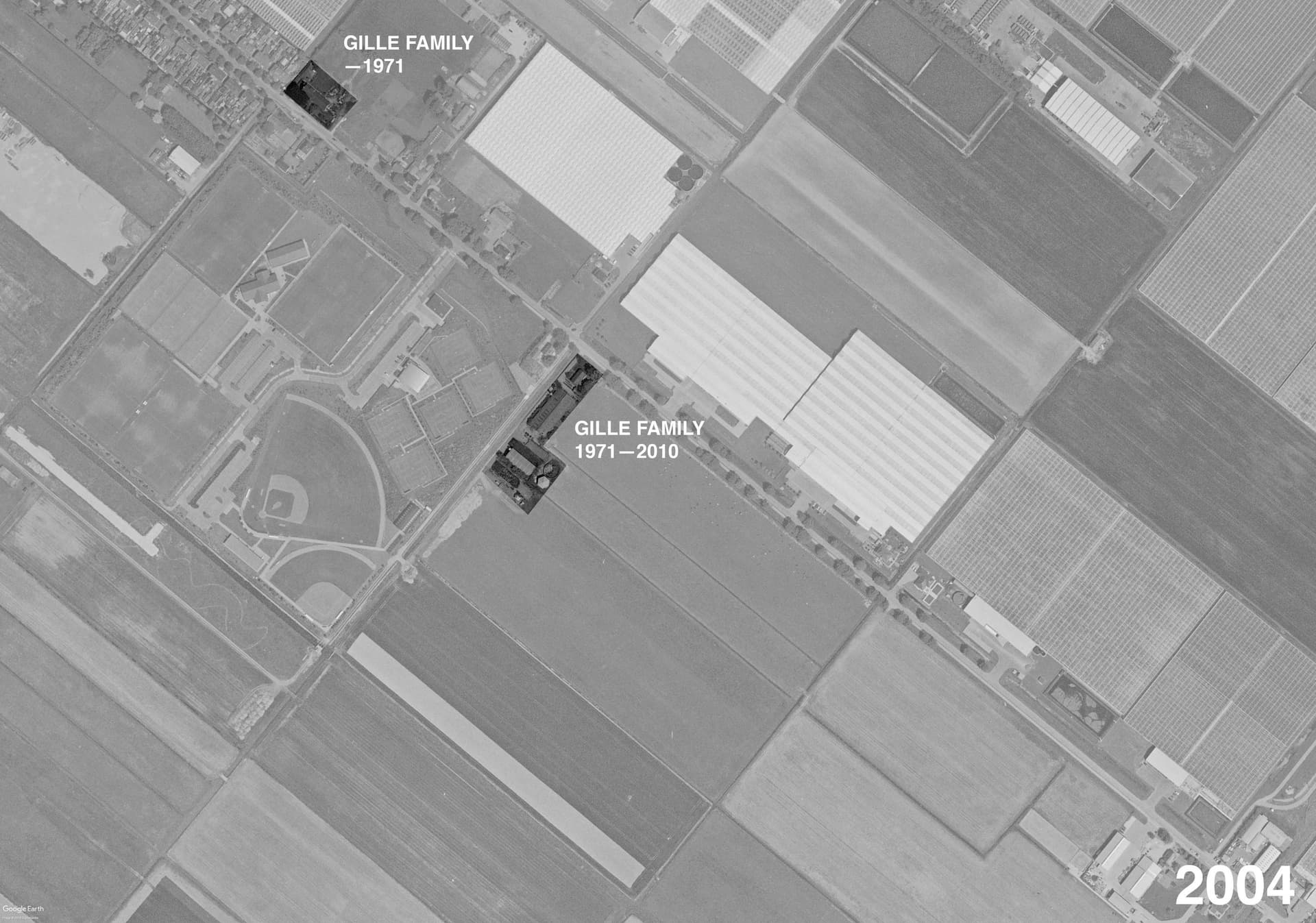 A case in point is Peter Gille’s dairy farm Het Lansingerland, located just outside Rotterdam. His great-grandfather’s farm comprised 15 cows, his grandfather’s 30 and his father’s 60. 
Image: Edited Google Earth Aerial, Lansingerland, 200… 