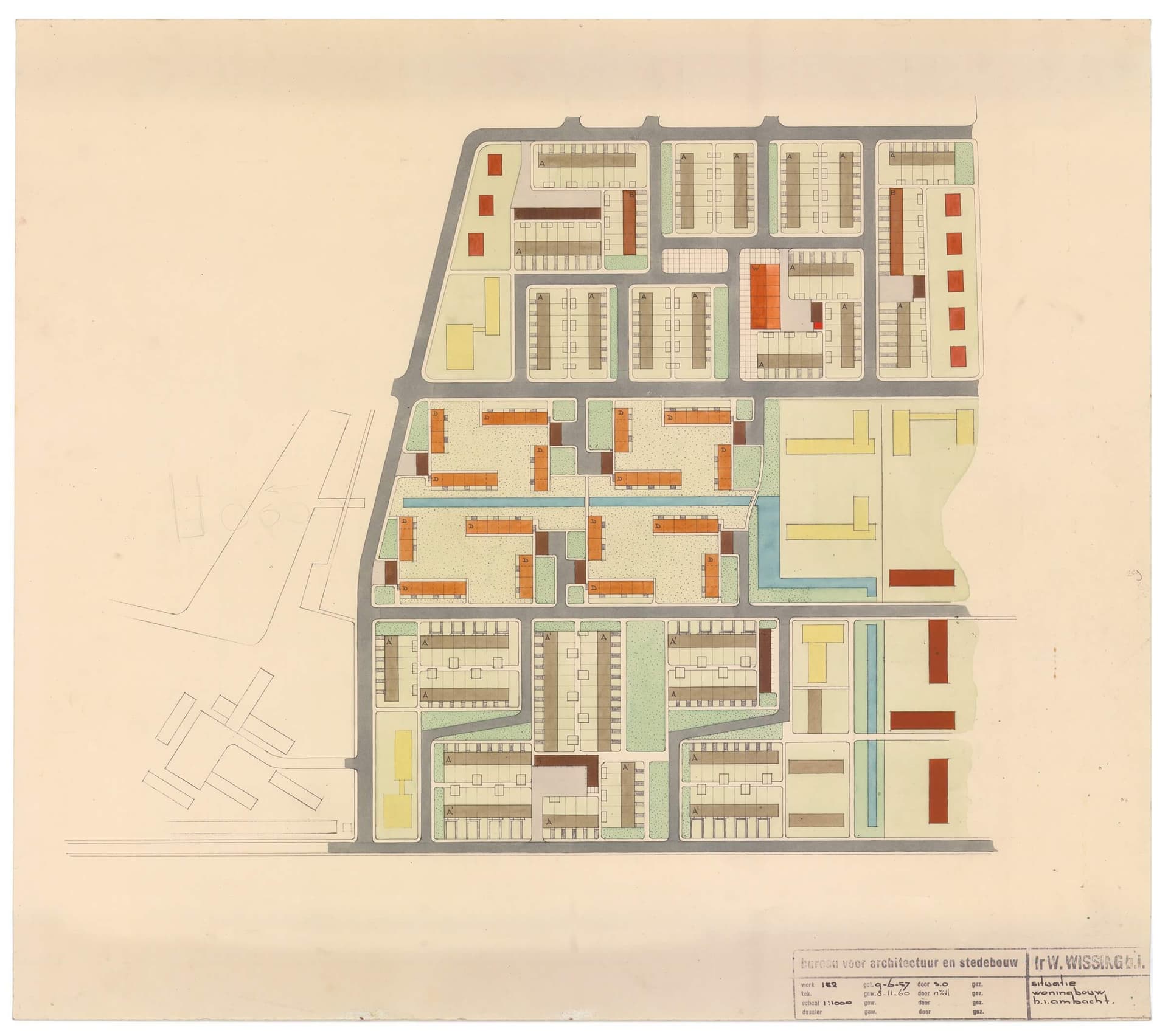 W. Wissing. Woningen Hendrik Ido Ambacht, 1957-1960. Collectie Het Nieuwe Instituut, WISS r70 