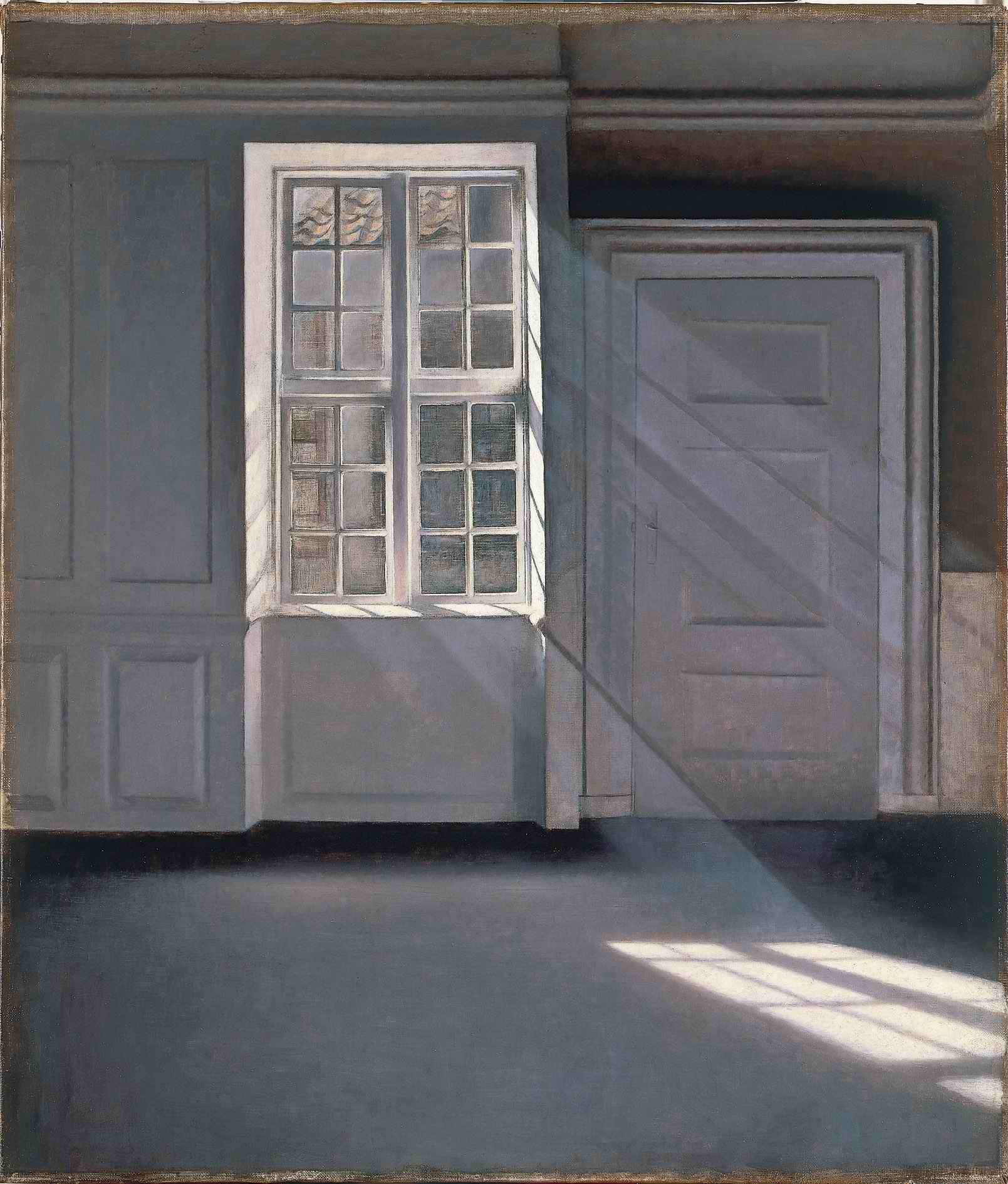 Dust Motes Dancing in the Sunbeams, Vilhelm Hammershøi, 1900. Beeld: Wikimedia Commons 