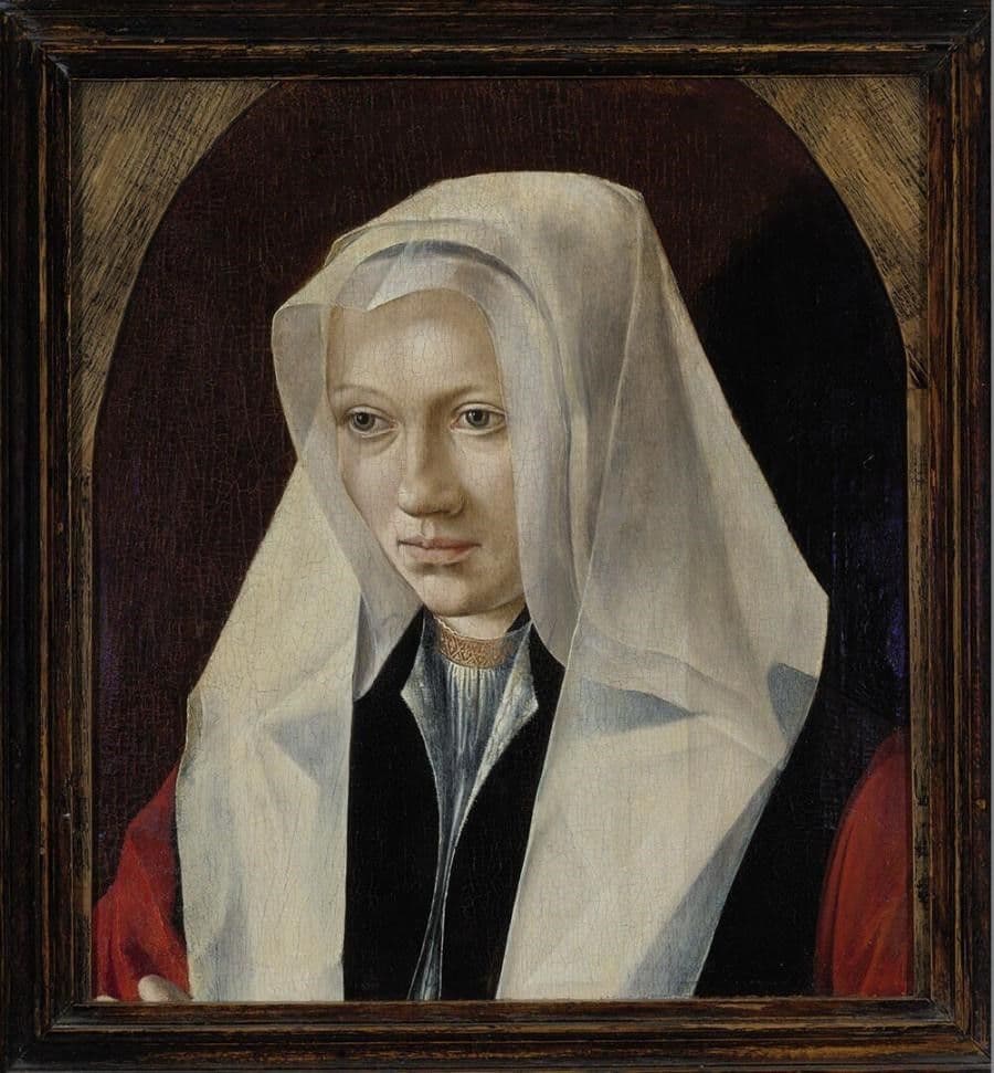 Portrait of an Unknown Woman by an unknown artist, c 1520. Oil on panel, Museum Boijmans Van Beuningen, Rotterdam. 