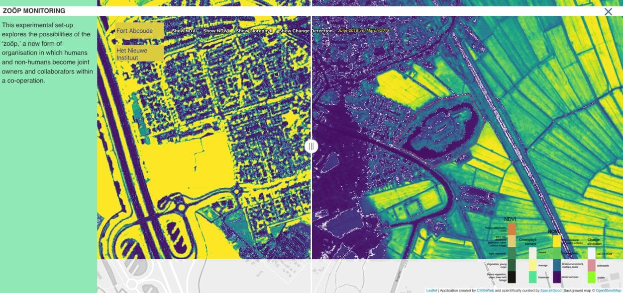  Screenshot of proof-of-concept of a zoönomic monitoring tool using satellite data. 