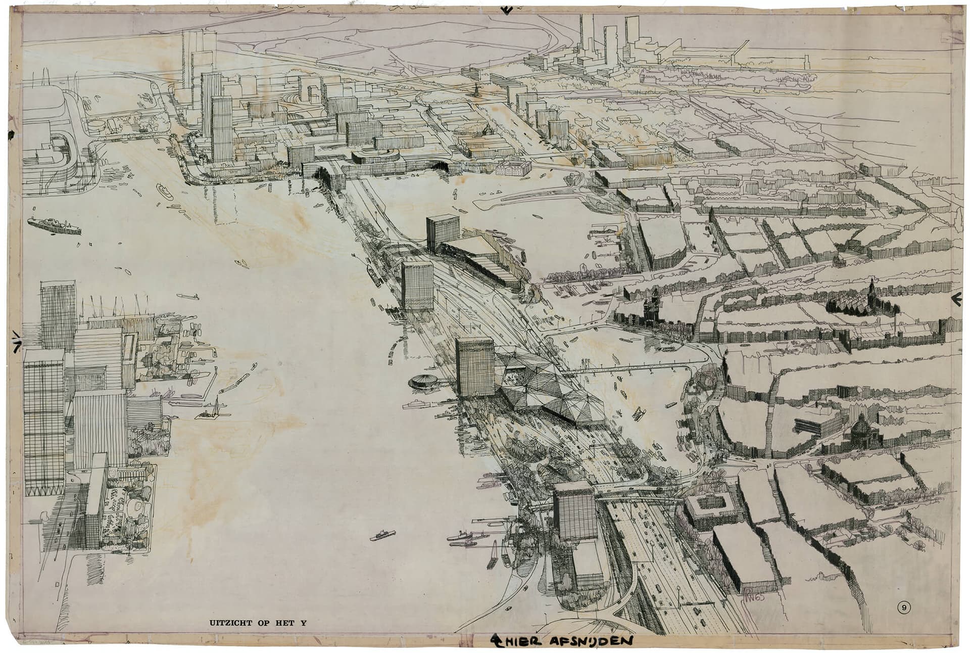 J.B. Ingwersen. A plan for Amsterdam, 1960s, aerial view, Het Nieuwe Instituut collection, INGW r58 