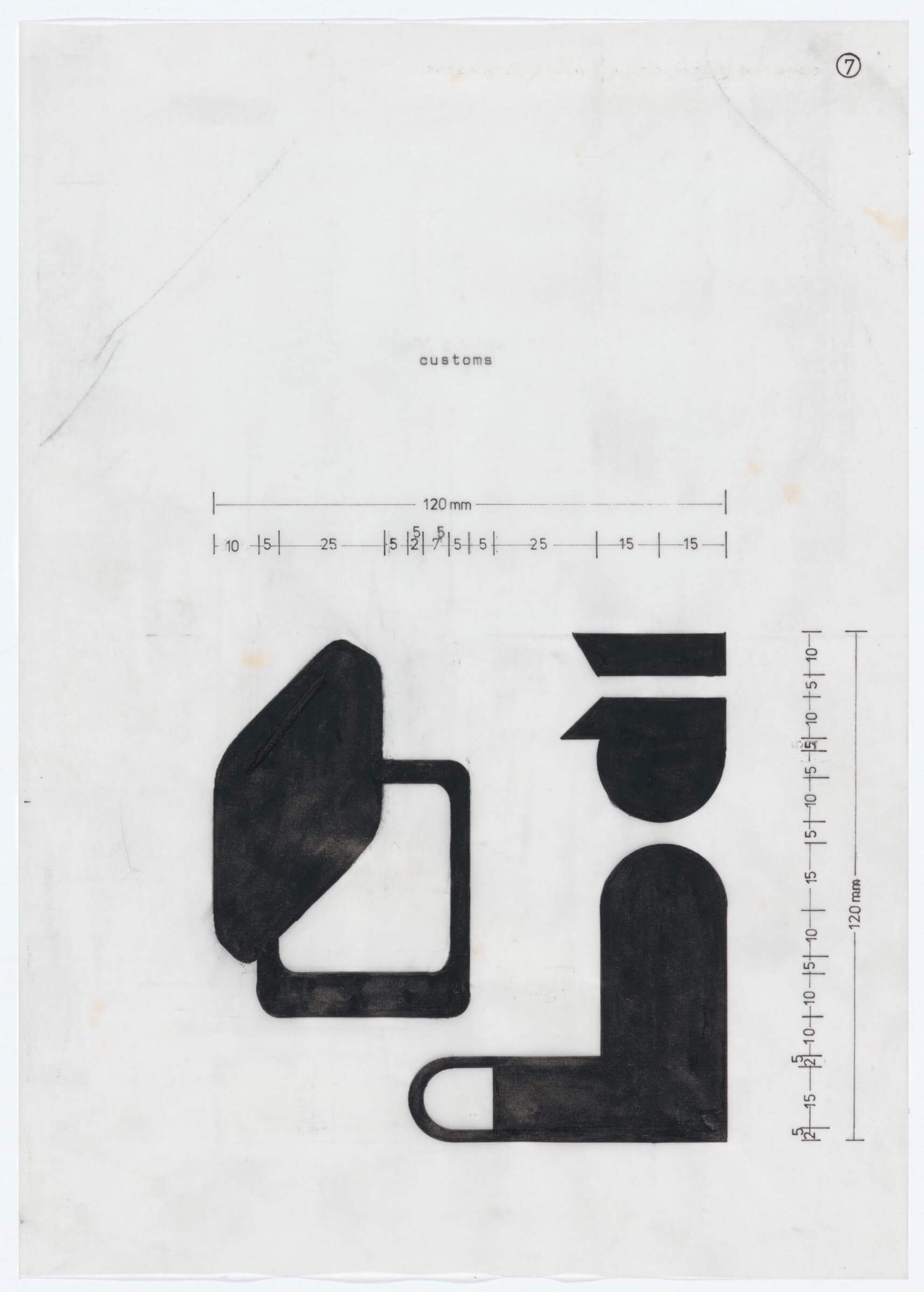 Kho Liang Ie. Pictogram Martula Airport Lagos, 1977-79. Collection Het Nieuwe Instituut, NVER 306 