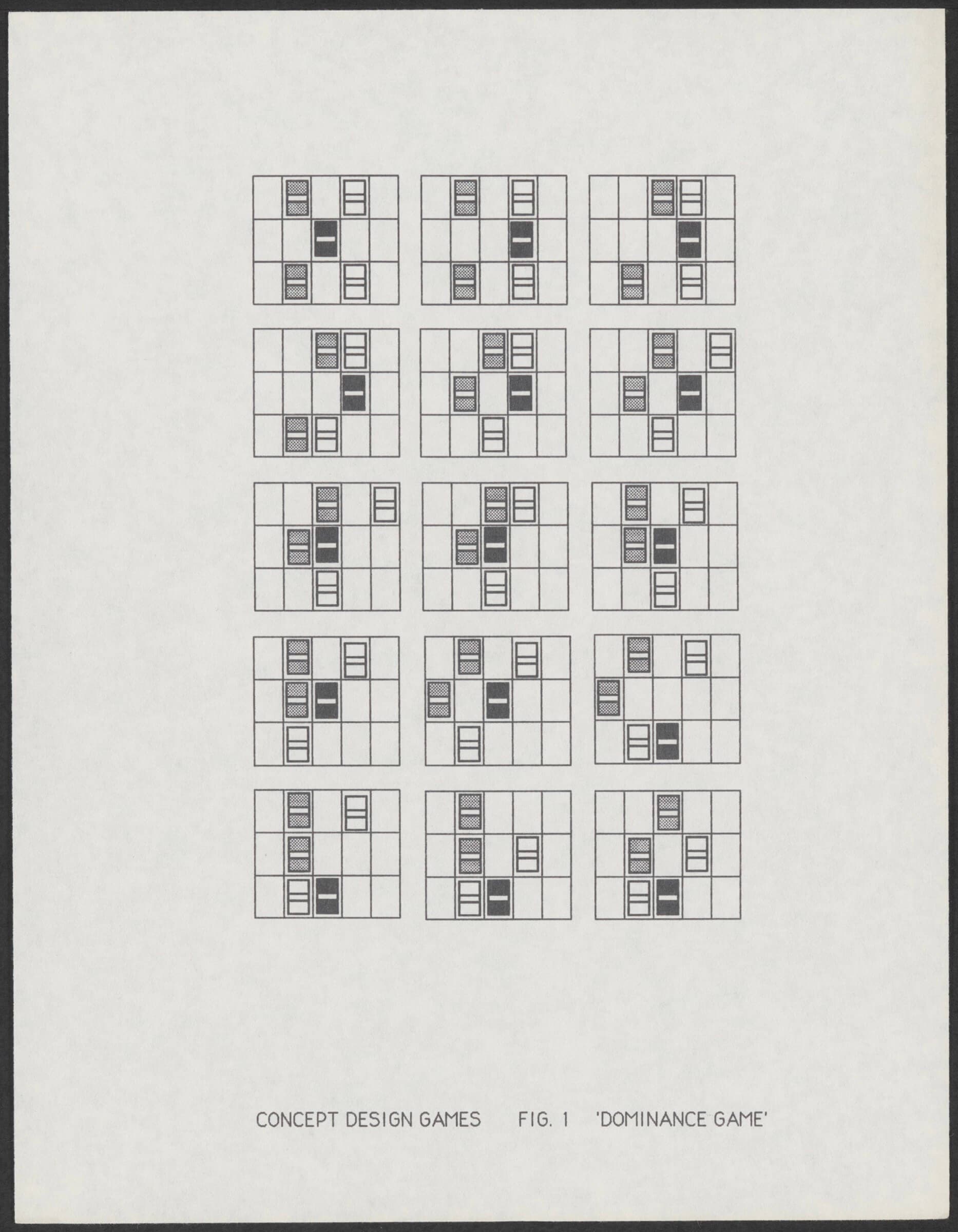 J. Habraken, ‘Concept Design Games: Design games for Experimentation in Design Theory and Methodology’, 1986-1987. Collection Het Nieuwe Instituut, HABR 30  