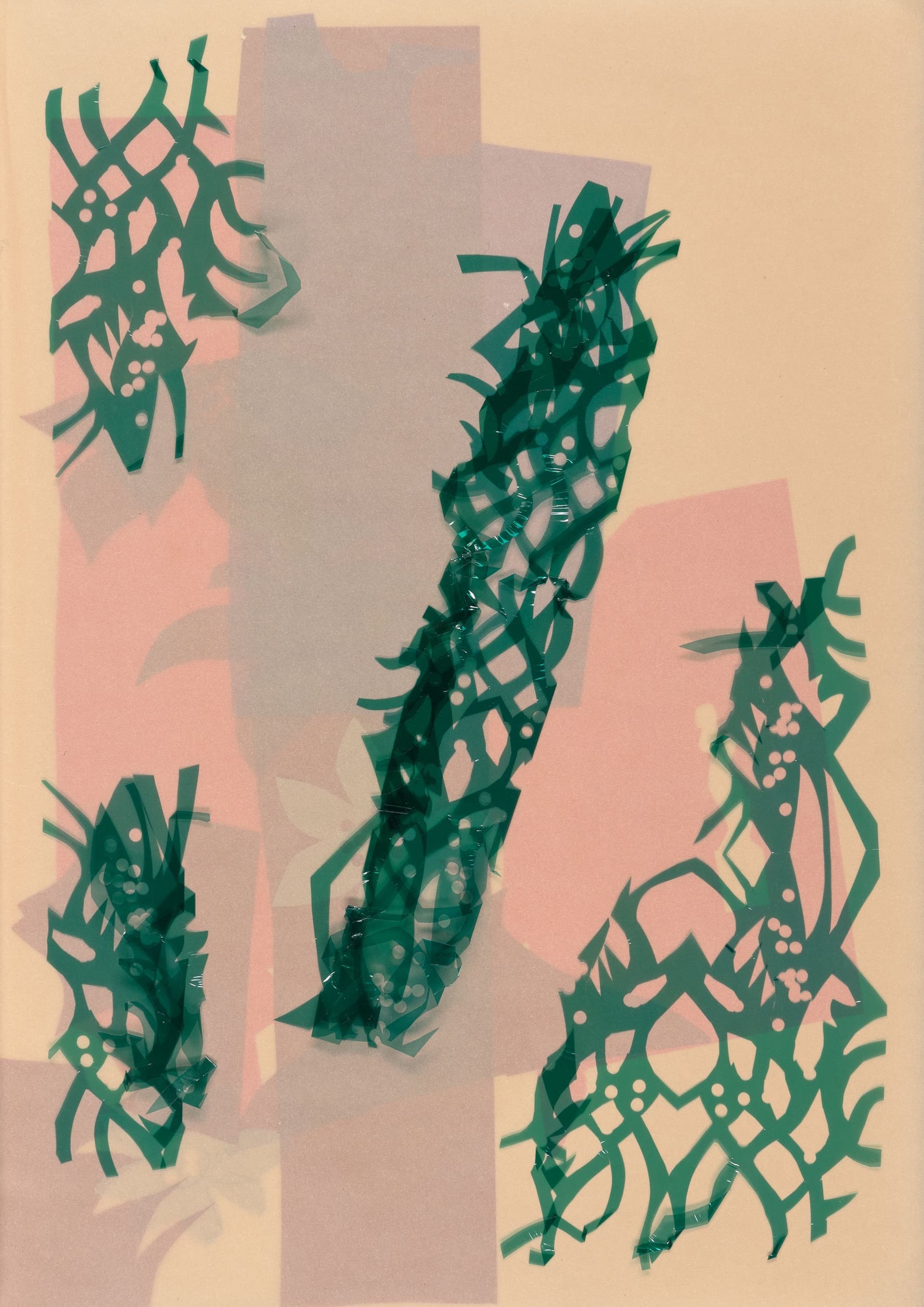Plastic films in different colours from a sketchbook of Koen Limpberg from before 1943.  Collection Het Nieuwe Instituut, archive Koen Limpberg, LIMP 66.2.  