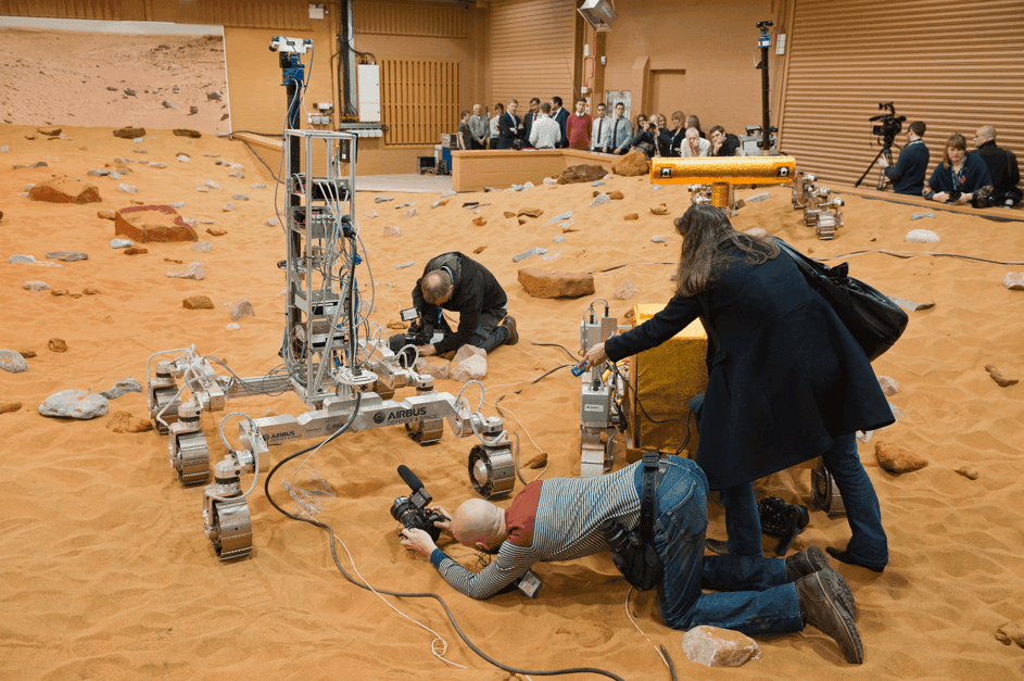 Mars Yard in ESTEC, Noordwijk. Foto: ESA.  