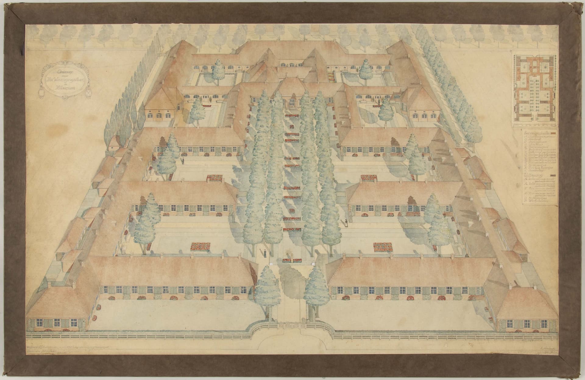  D. Meintema, Competition design for a retirement home in Hilversum, 1914. Client: Stichting Het Verzorgingshuis te Hilversum. Collection: Het Nieuwe Instituut, MEIN p3 