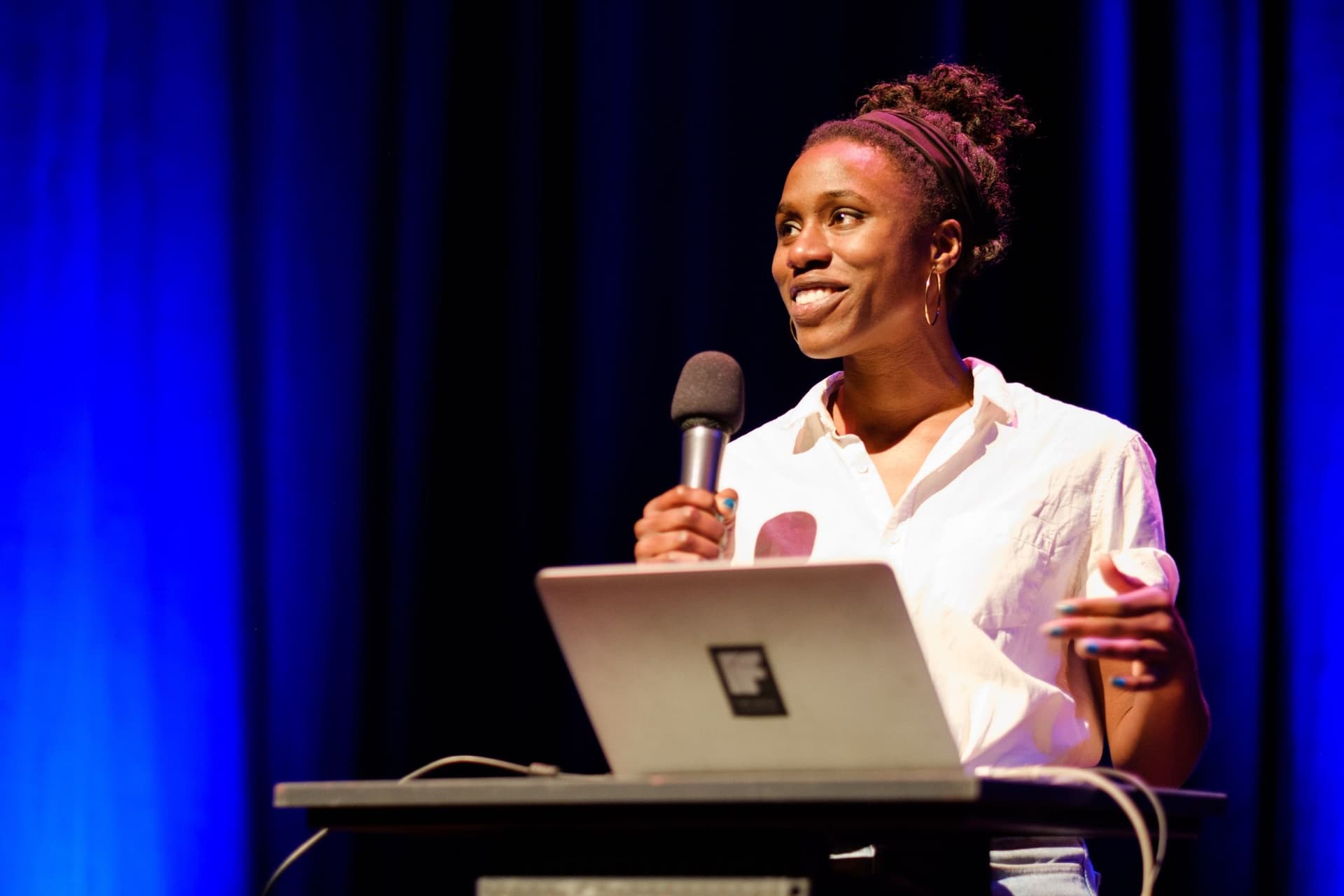 Mimi Onahu at Impakt Festival 2018, foto Sebastiaan ter Burg. 