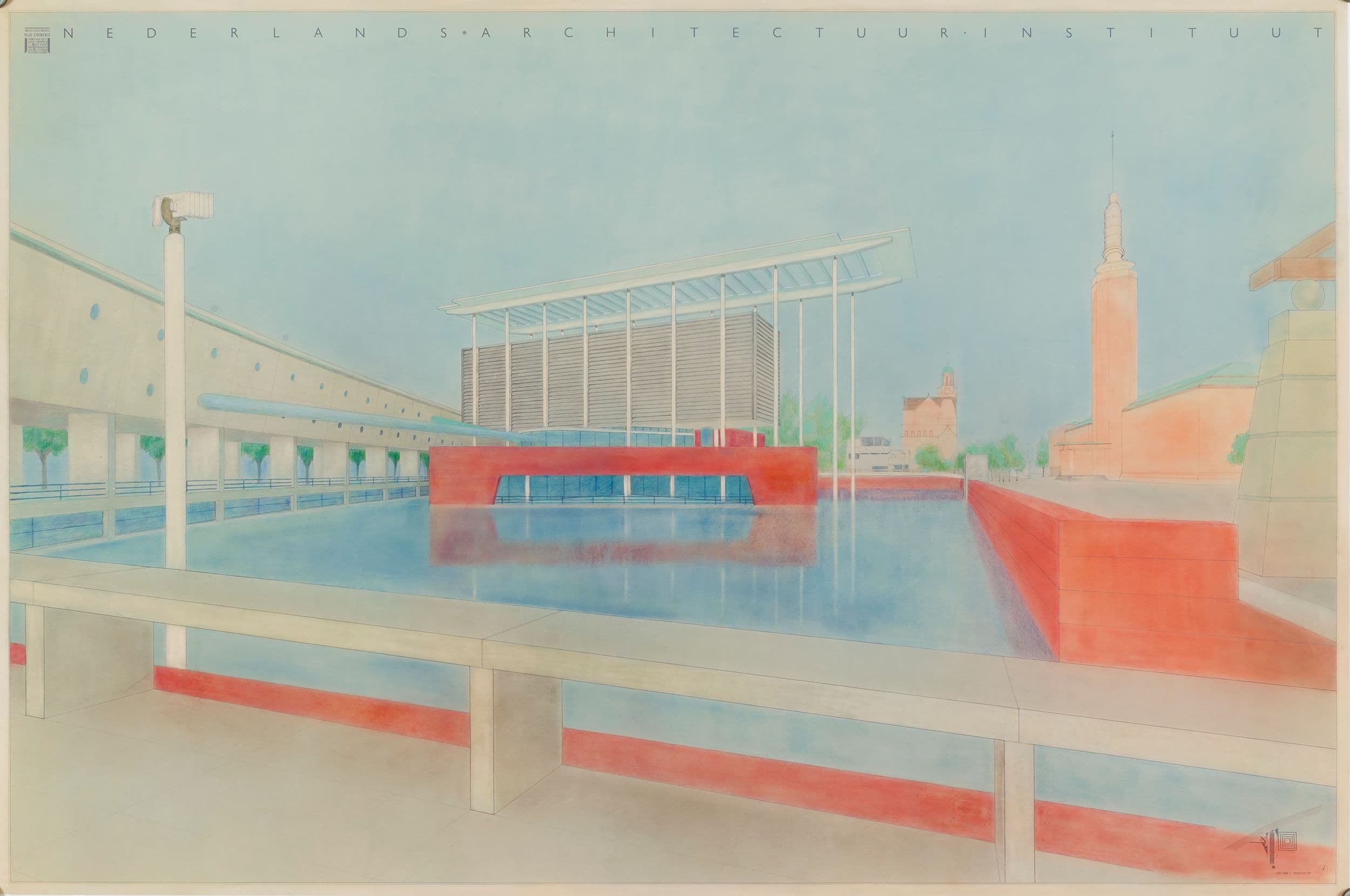Jo Coenen. Prijsvraagontwerp voor het Nederlands Architectuurinstituut, 1988. Collectie Nieuwe Instituut, MOAI 2.27 