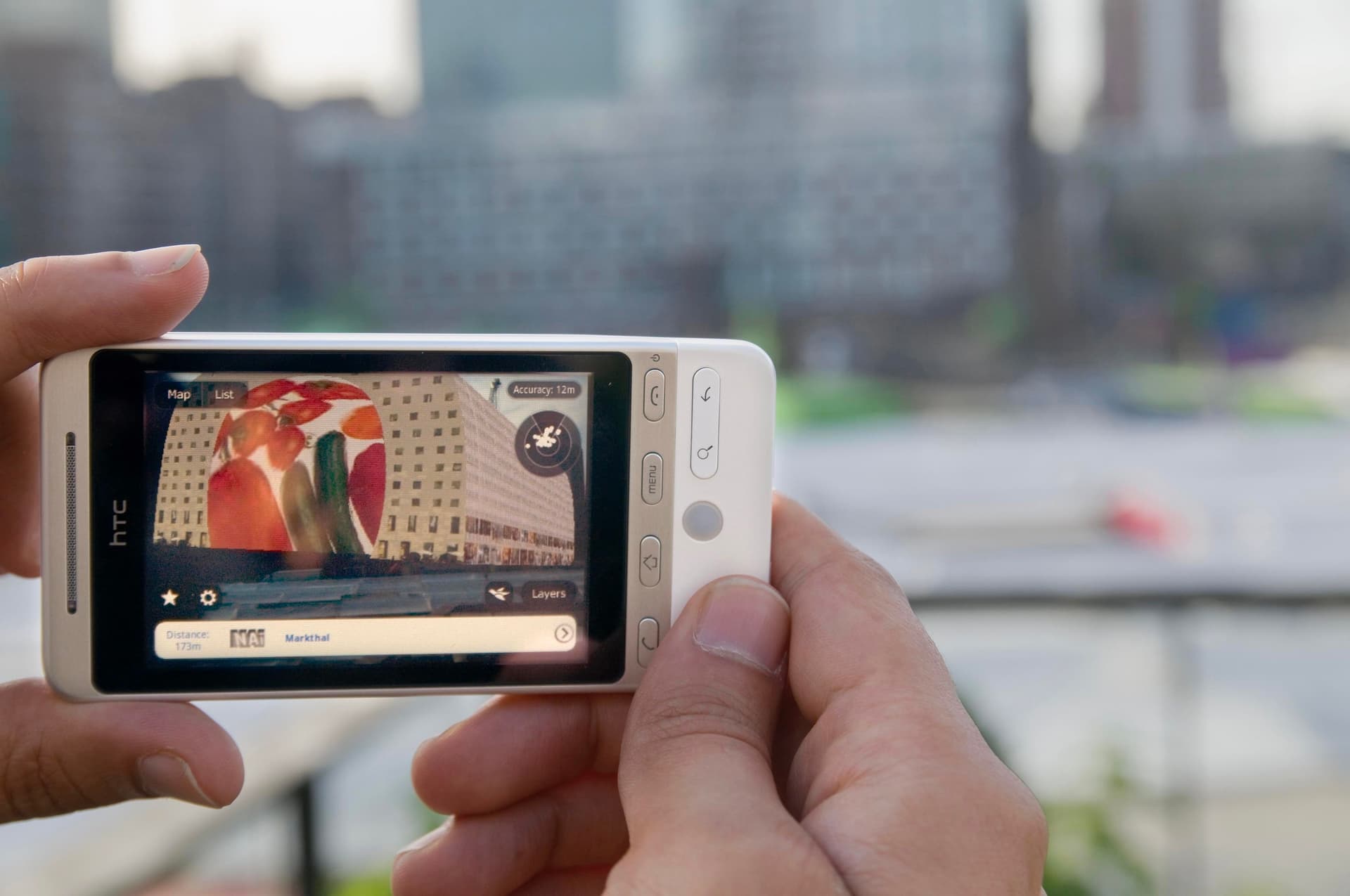 UAR, NAi Urban Augmented Reality applicatie.