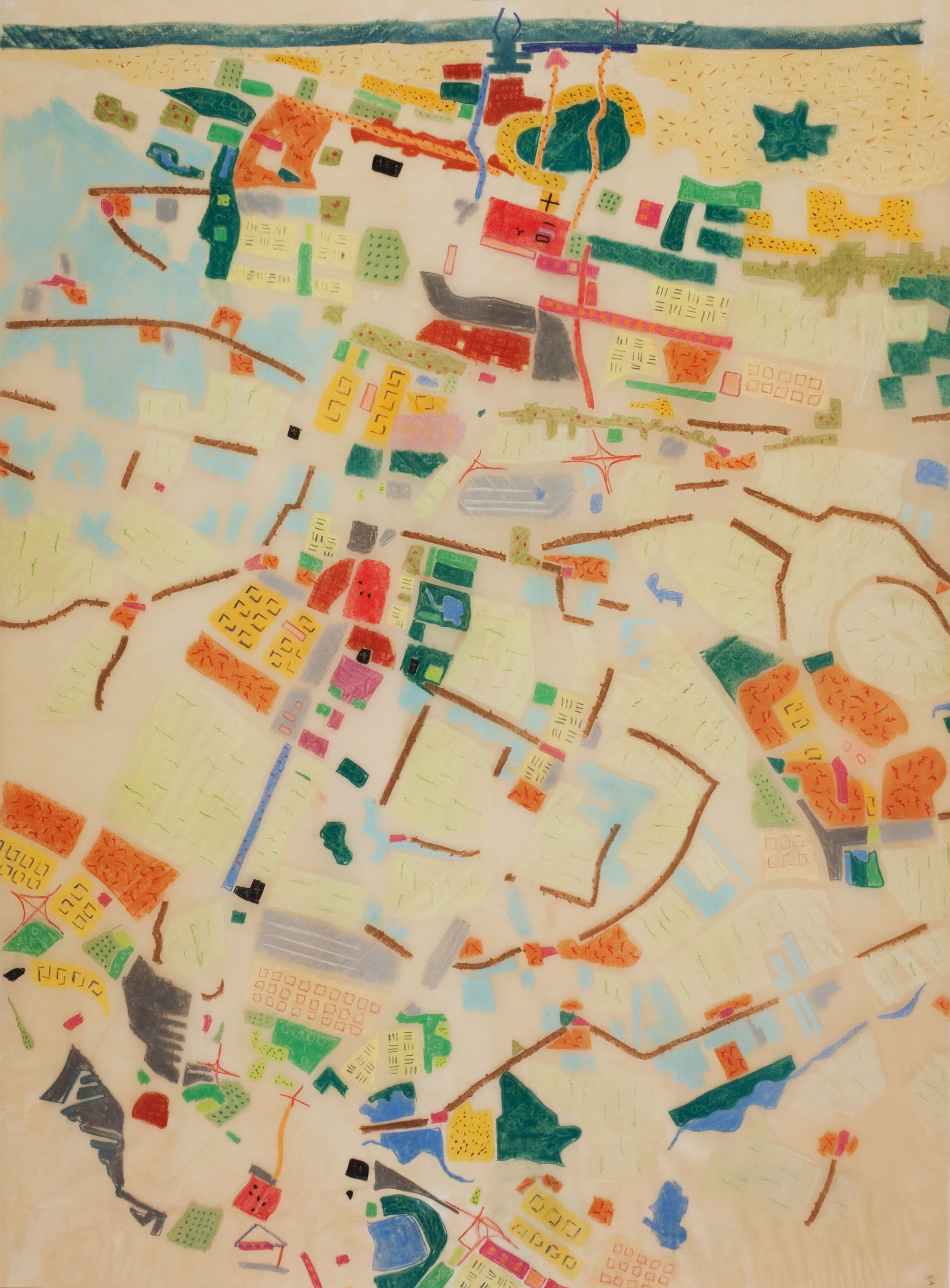 Willem Jan Neutelings. Patchwork metropolis in The Hague and Rotterdam region, 1990. Collection Het Nieuwe Instituut, NEUR t4