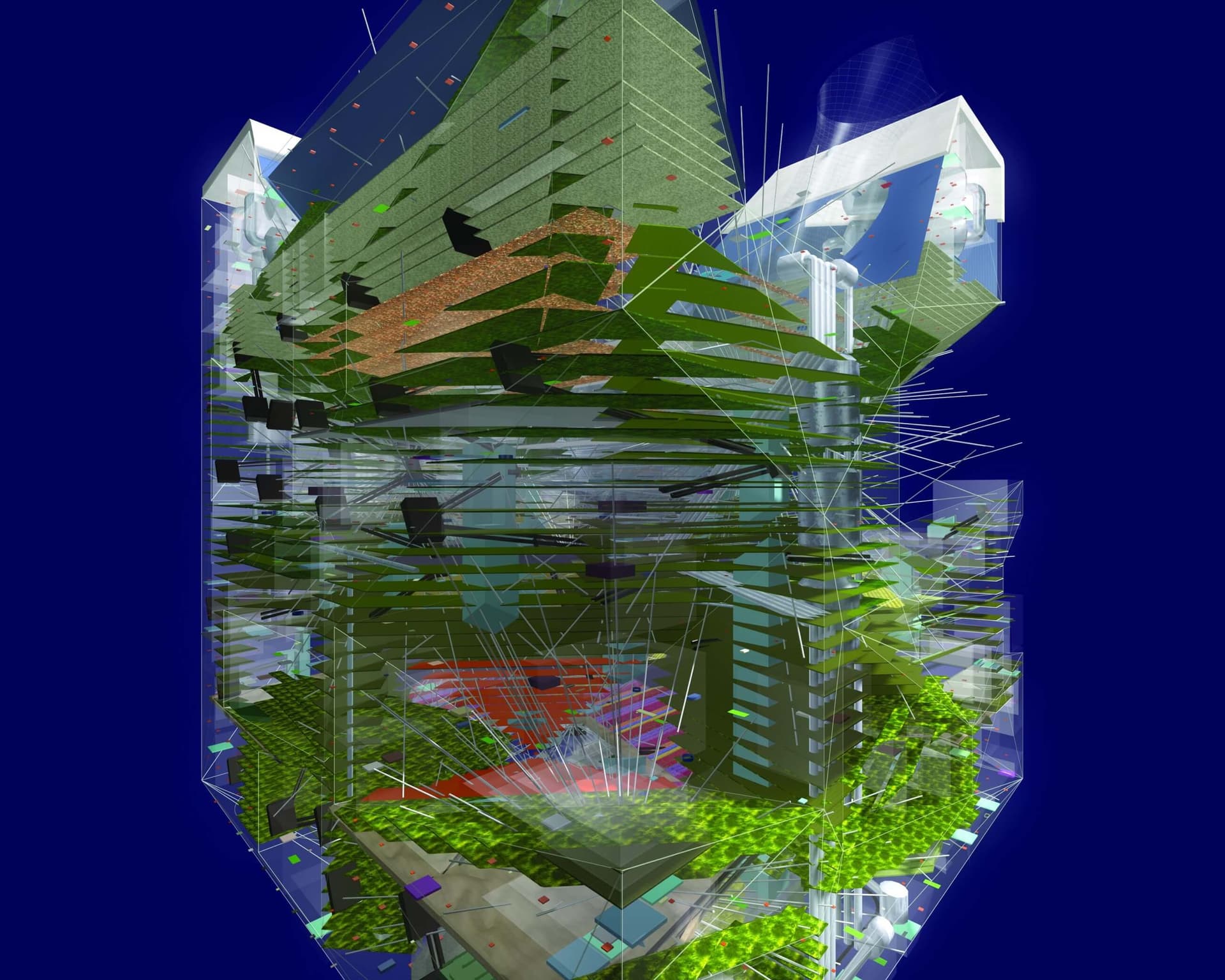 MVRDV,  uit: Manyfacts, Life in the 3D City, 2001
Animatie: Wieland & Gouwens 