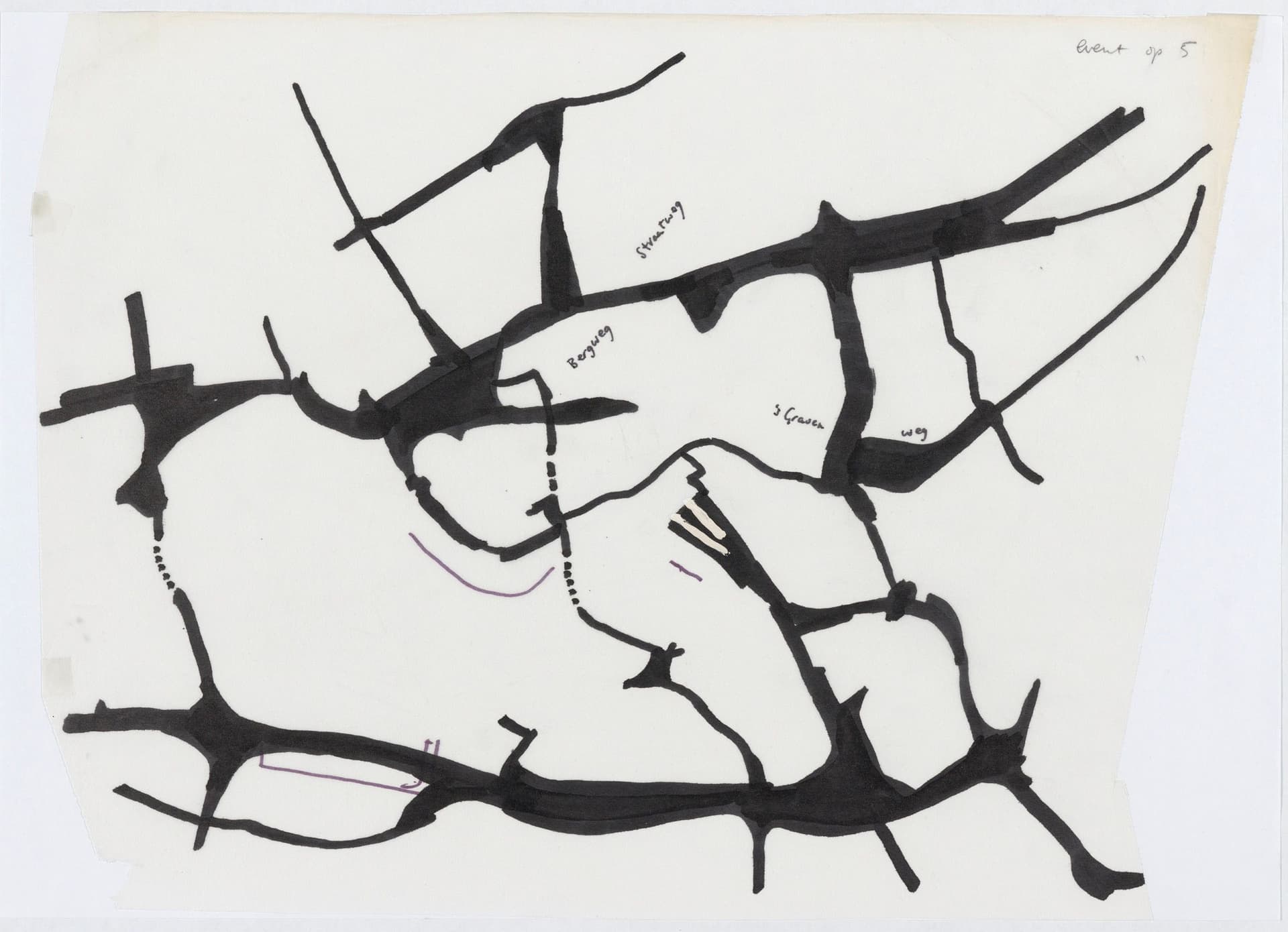 Frits Palmboom. Rotterdam, Verstedelijkt Landschap: Studie van de verkeersstructuur, 1987. Bruikleen Frits Palmboom. 