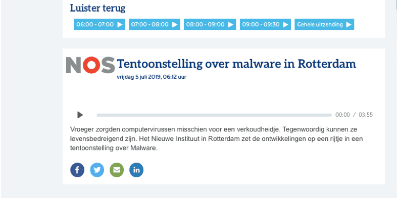 NOS Radio 1 Journaal Malware