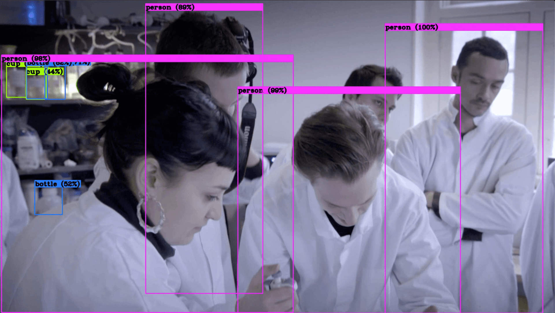 Figure 2. The COCO model recognises four people. Image: Tegenlicht 2018. 