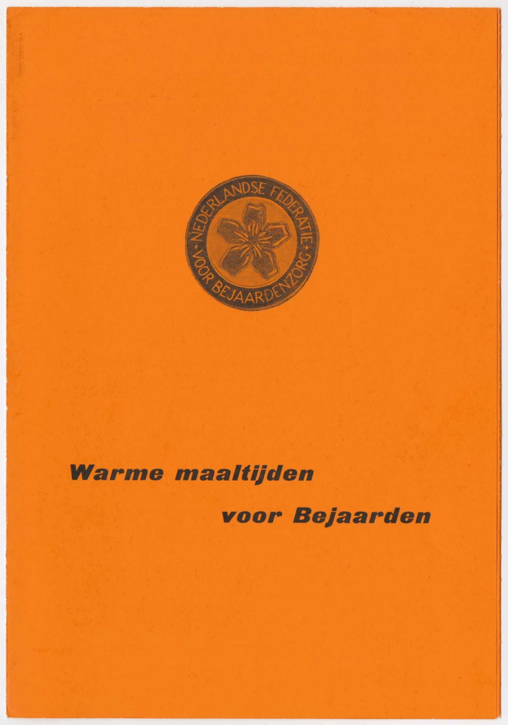 Netherlands Federation for Elderly Care, Hot Meals for Pensioners, c.1965. Collection: Het Nieuwe Instituut, POTK d109-2 