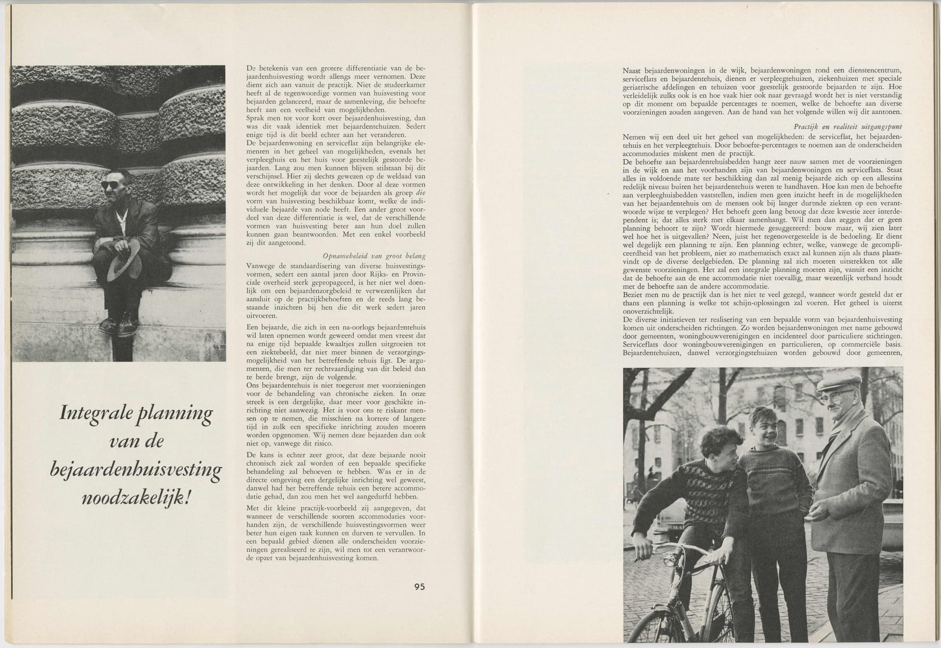 Katholieke Nationale Federatie voor Bejaardenzorg / Mededelingenblad der Katholieke Vereniging van Bejaardentehuizen, ‘Integrale planning van bejaardenhuisvesting noodzakelijk!’, Bejaardenwerk (nr. 4 juli-augustus), 1963. Collectie Het Nie…