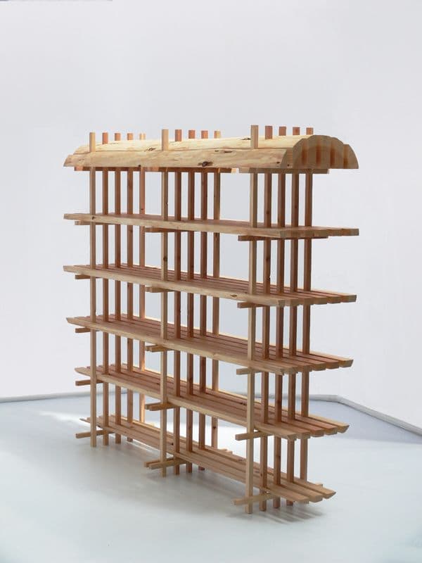 Lex Pott. Fragments of Nature, 2009. Lex Pott combined the industrial, geometric forms of the wood processing industry, with the original, organic structure of a tree. Photo: Raw Color 