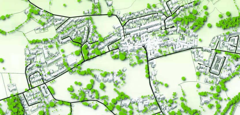 Map of Sedbergh, UK, by Nicholas Duggan in QGIS using 2.5D and shadow techniques. Source: xyHt magazine 