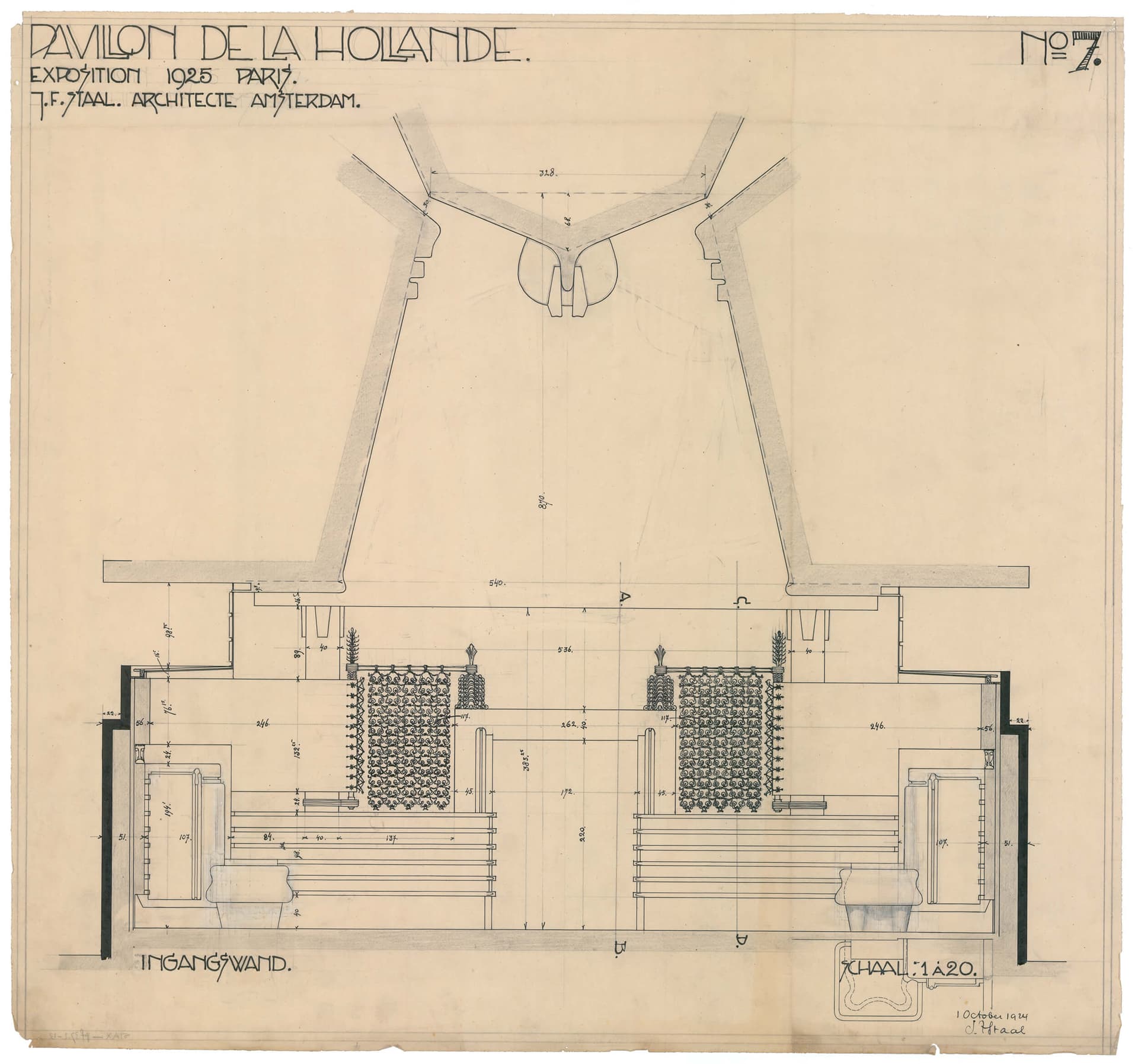 J.F. Staal. Dutch pavilion Paris, 1925. Collection Het Nieuwe Instituut, STAX pf37-2 