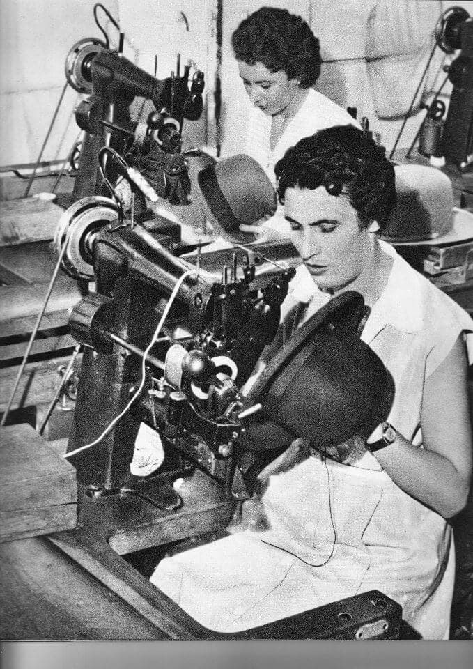 Borsaline after work. Alessandria, 1941. From A Hat and a Bicycle. Welfare capitalism and the female working body by Elisa Giuliano
