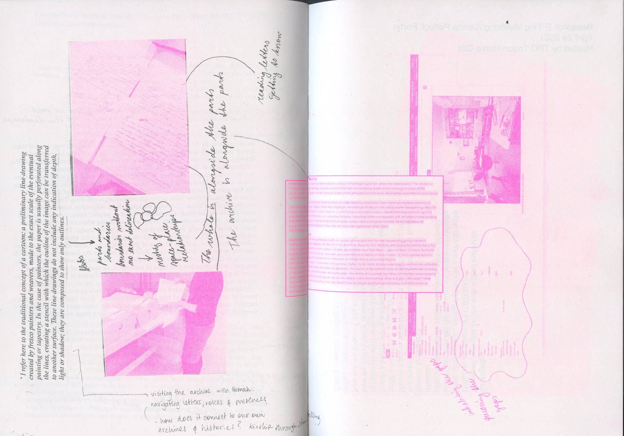 Page from A Caring Zine Update #1, the first zine of Collecting Otherwise