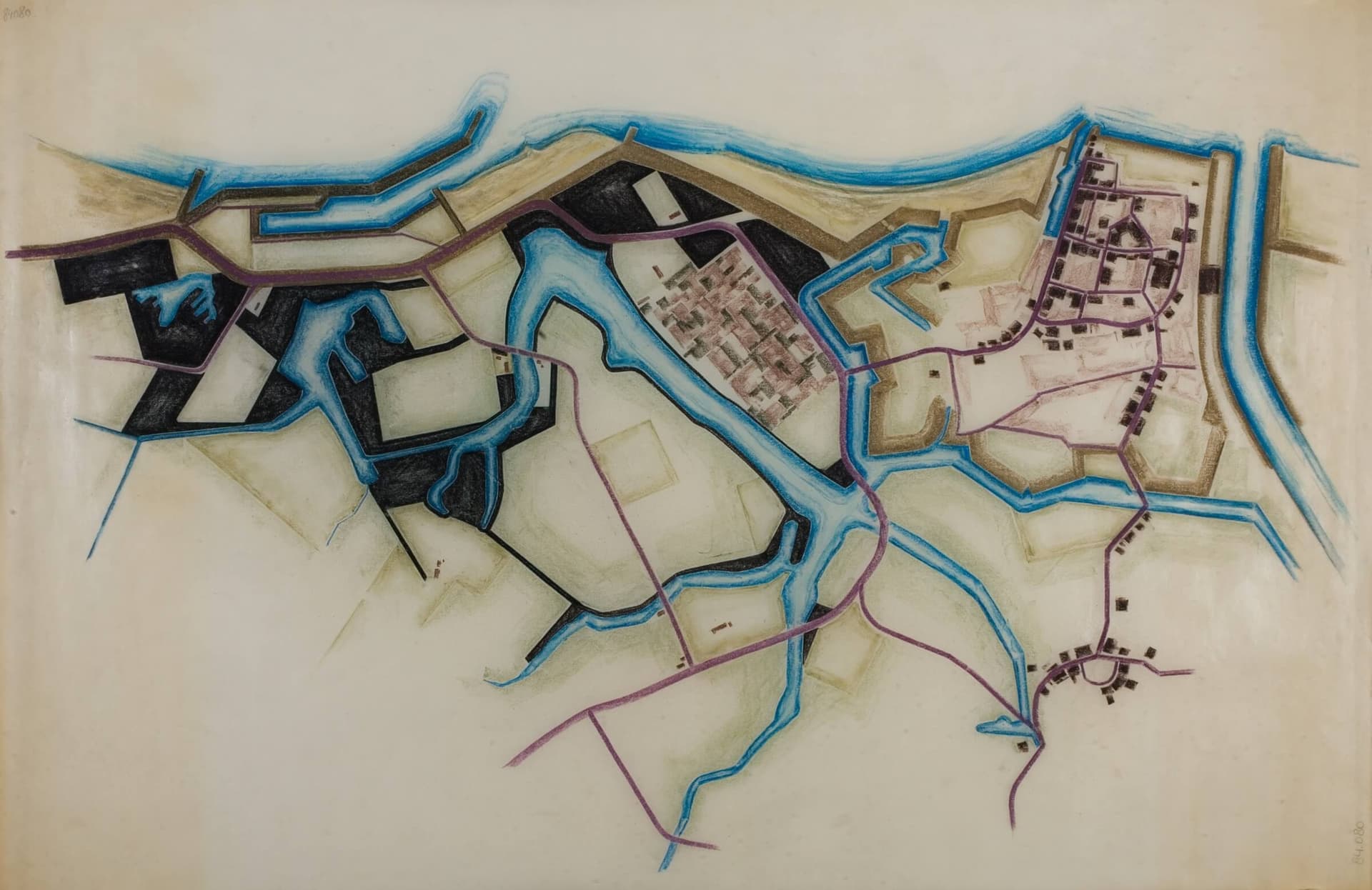 N.M. de Jonge. Veerse Bos, 1968. Collection Het Nieuwe Instituut, collection of Landscape architecture plans, 1970-1985. 