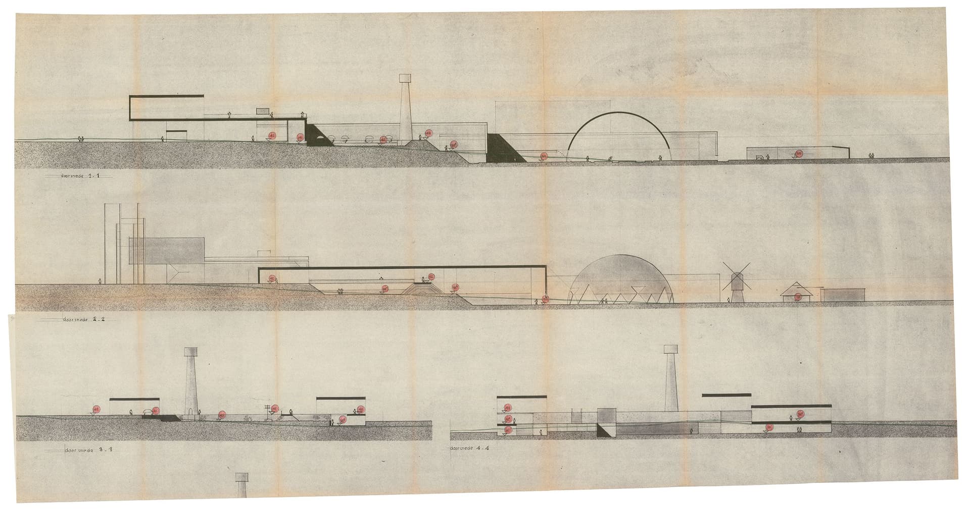  G. Rietveld. Zijaanzichten Nederlands paviljoen Brussel, 1958. Collectie Het Nieuwe Instituut, RIET 667 © Pictoright 