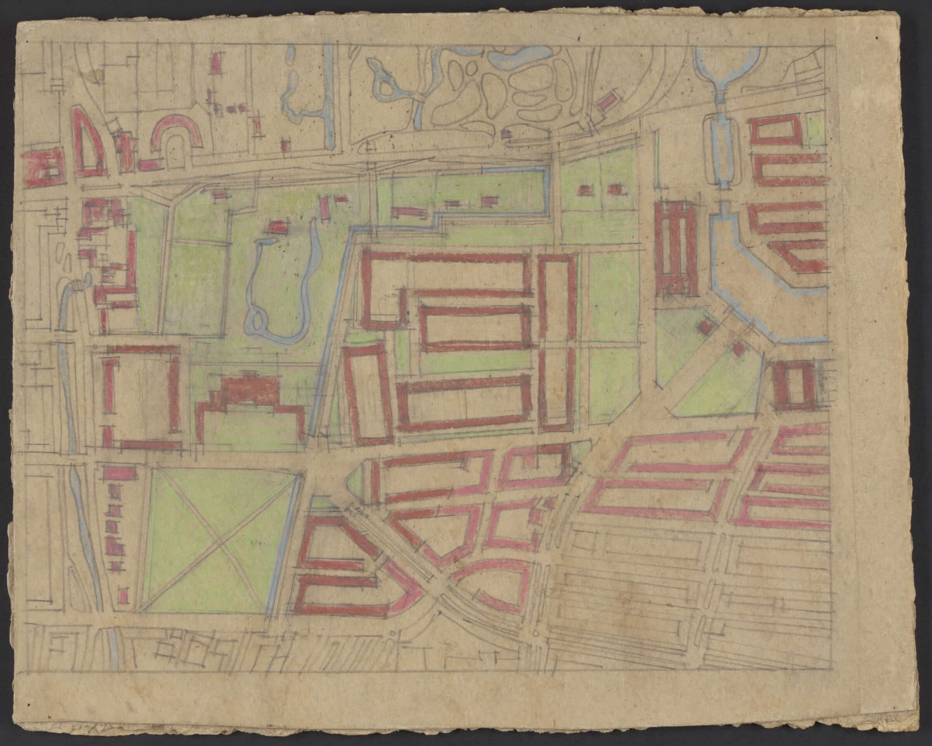 A. Siebers, Design for the Land of Hoboken, 1924. Collection Het Nieuwe Instituut, SIEBd122 