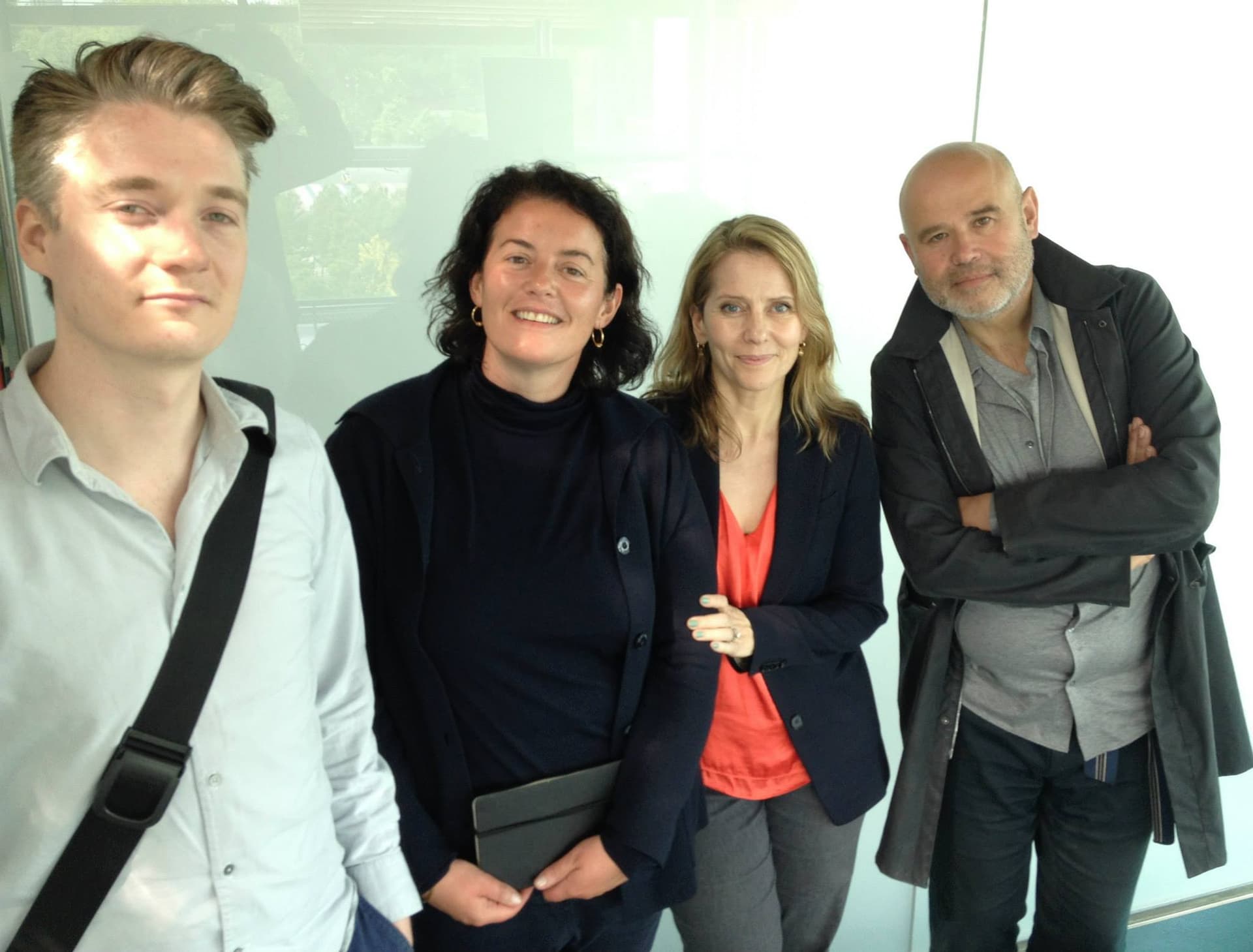 From left to right: Richard Vijgen, Floor van Spaendonck (Het Nieuwe Instituut), Paola Antonelli and Guus Beumer (Het Nieuwe Instituut). 