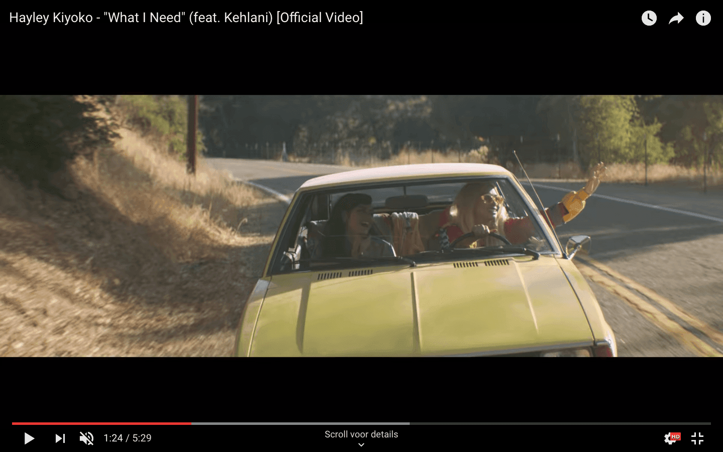 Video still from Hayley Kiyoko's "What I Need" (feat. Kehlani) [Official Video], 2018. 