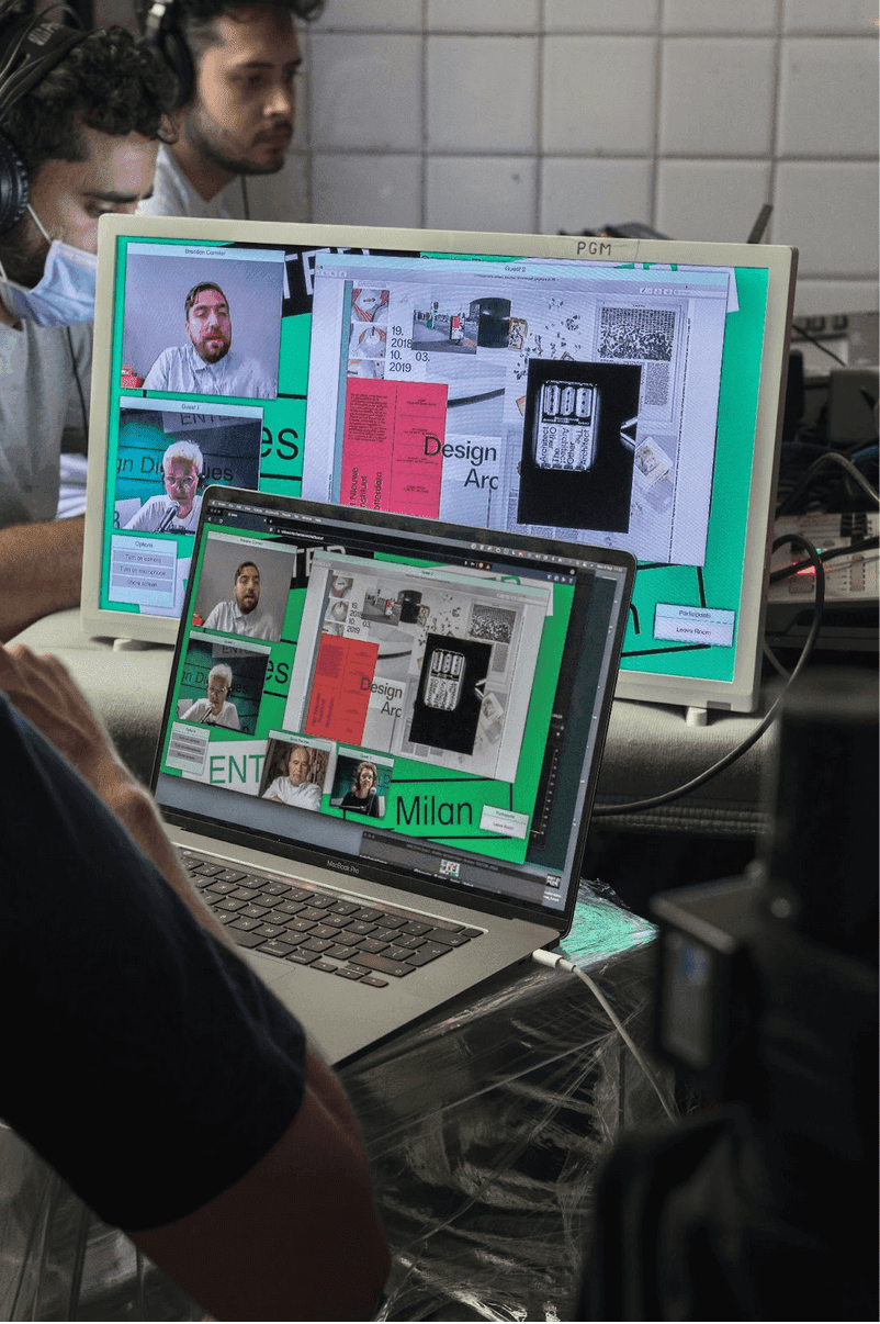 ENTER_Milan tijdens Salone del Mobile 202. Het programma, dat zowel online als live in Milaan plaatsvindt, draait om de huidige staat van het ontwerpveld en de uitdagingen waarmee de sector in de nabije toekomst geconfronteerd wordt.