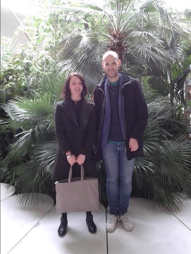 Adeline Seidel and Stephan Becker inside The New Pavilion. 