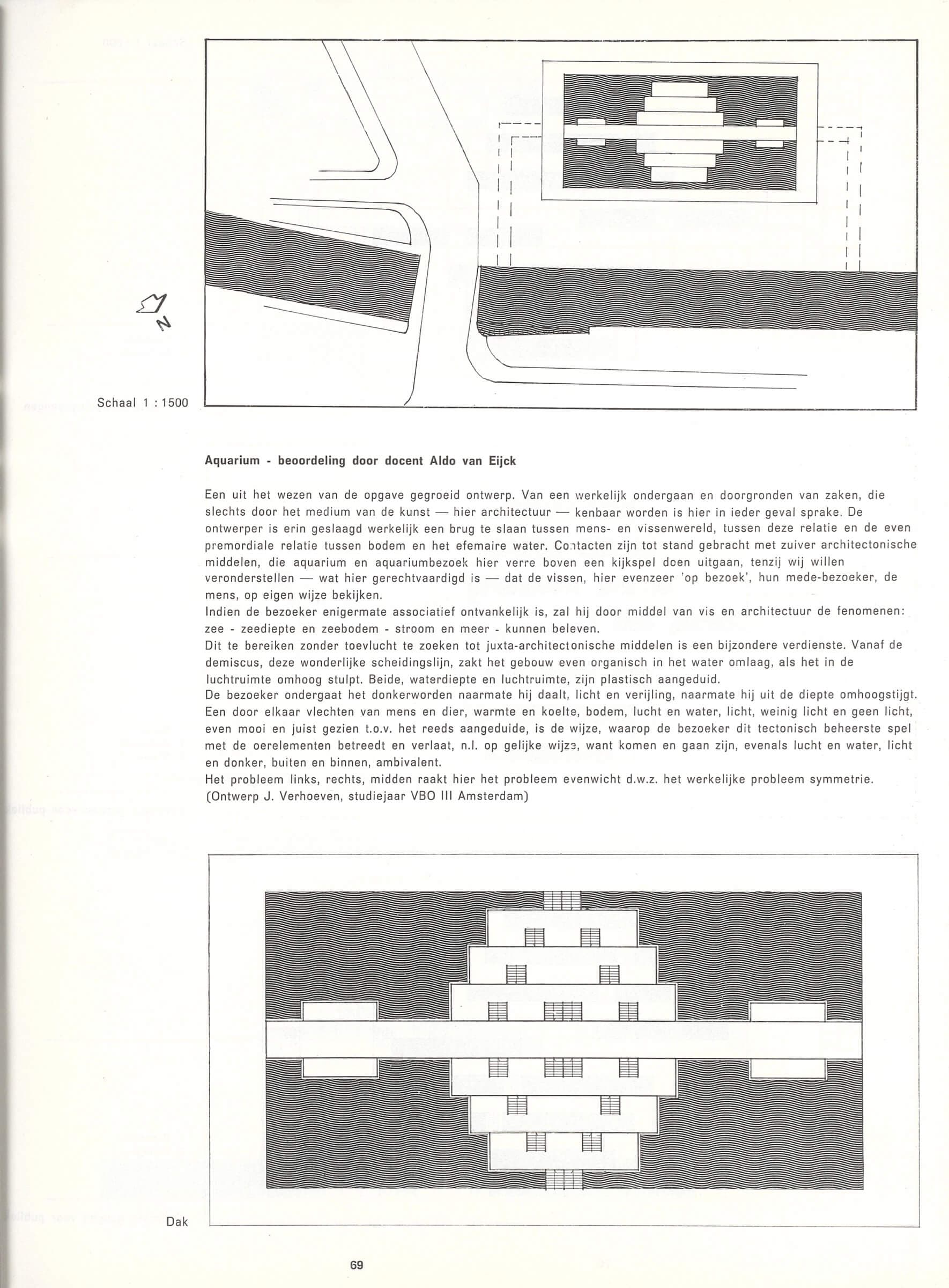 Tijdschrift ‘Forum' met publicatie van het Aquarium door Jan Verhoeven (1958), met beoordeling door Van Eyck, 1960-61. Collectie Het Nieuwe Instituut, Bibliotheekcollectie.  