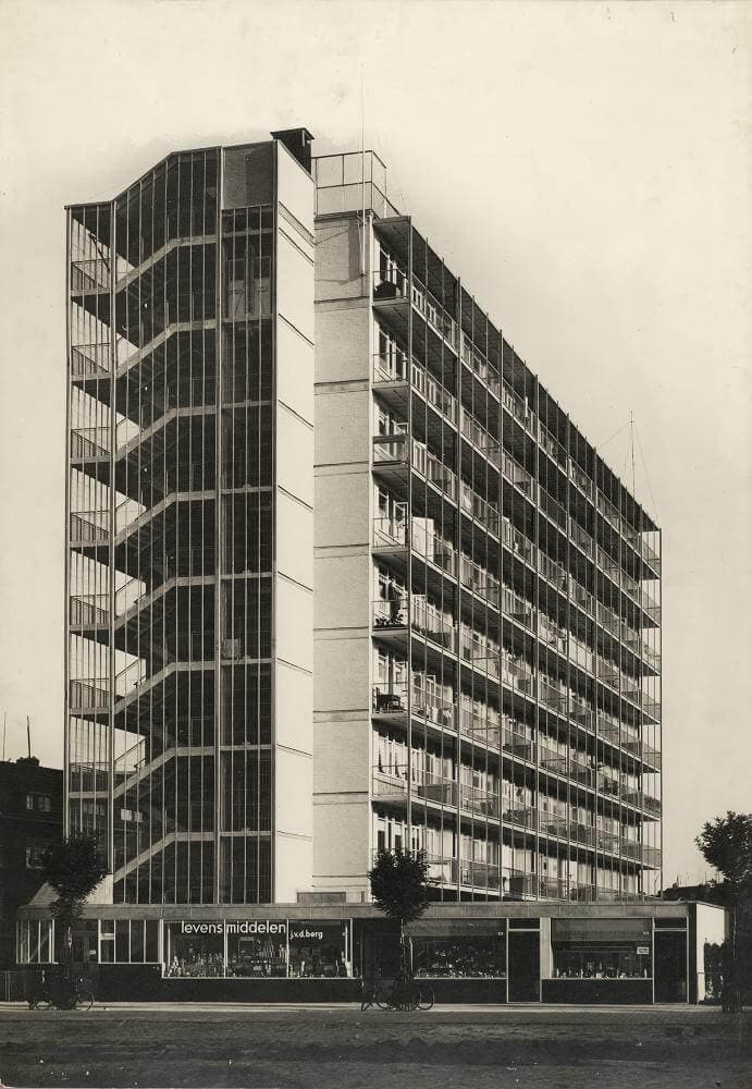 Van Tijen, Brinkman en Van der Vlugt. Bergpolderflat, Rotterdam. Collectie Het Nieuwe Instituut. TENT n172 