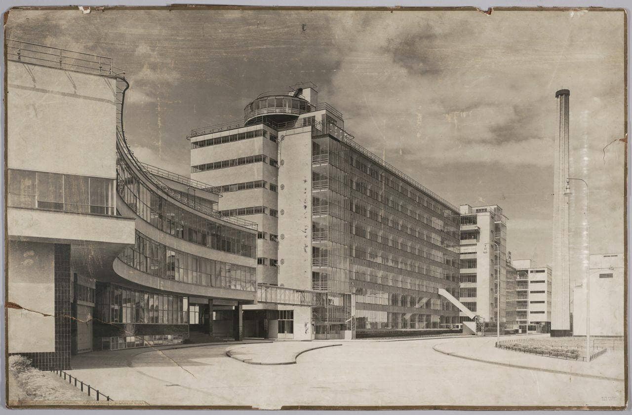 Van Nelle Fabriek, Rotterdam, 1923-1930. Architect: J.A. Brinkman en L.C. van der Vlugt. Fotograaf: onbekend. Collectie Nieuwe Instituut, TENT p2 