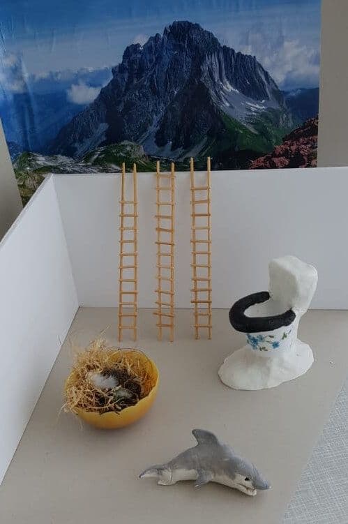 Shark Mountain by Marieke Stein. Week-long Course by Charlie Koolhaas and Madelon Vriesendorp, Het Nieuwe Instituut. 