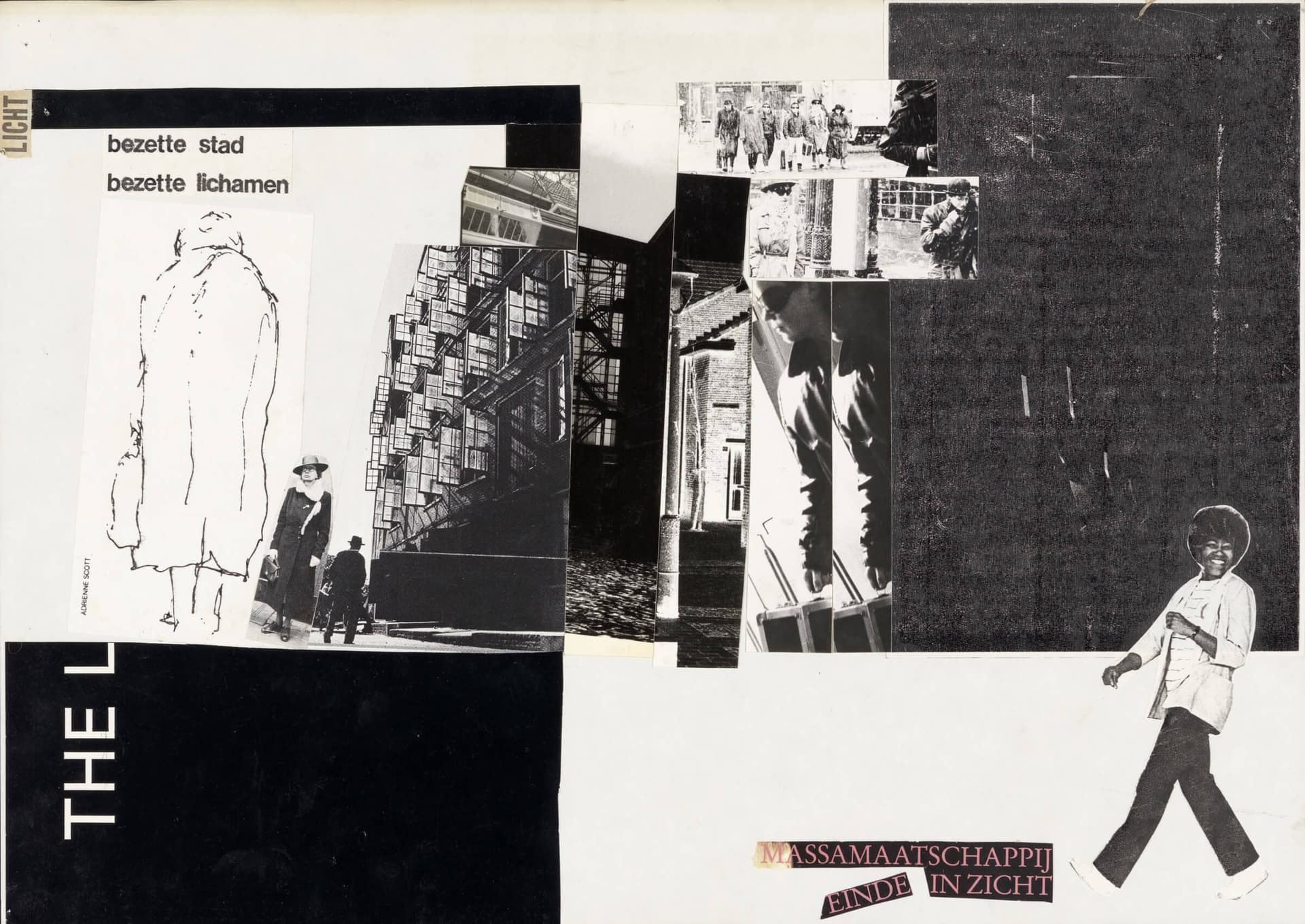 Pagina van plakboek “Werk_Arbeid Dossier: Feministiese woninganalyse” door Lidewij Tummers, 1986. Bron: Archief Vrouwen Bouwen Wonen / Bureau Tussen-Ruimte. Schenking Lidewij Tummers, Collectie Het Nieuwe Instituut   