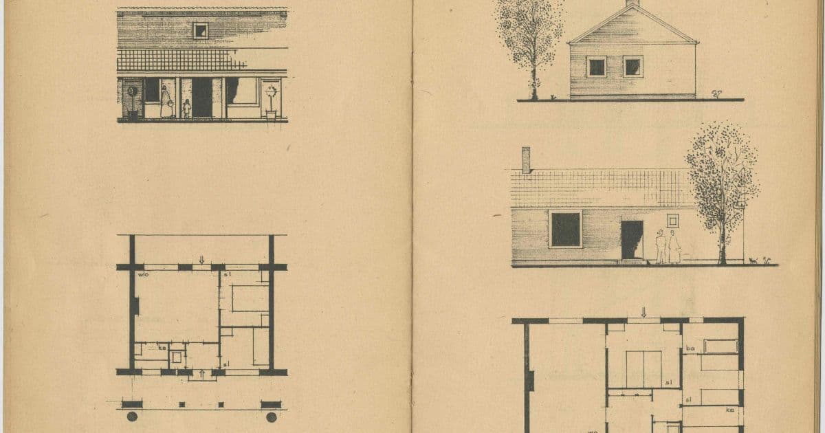  N. van der Laan, F.P.J. Peutz, G.J.M. Sarlemijn, Housing the Elderly in the Netherlands, 1947. Client: Landelijke Katholieke Stichting voor behuizing van bejaarden. Collection: Het Nieuwe Instituut, TIJX d39-b  