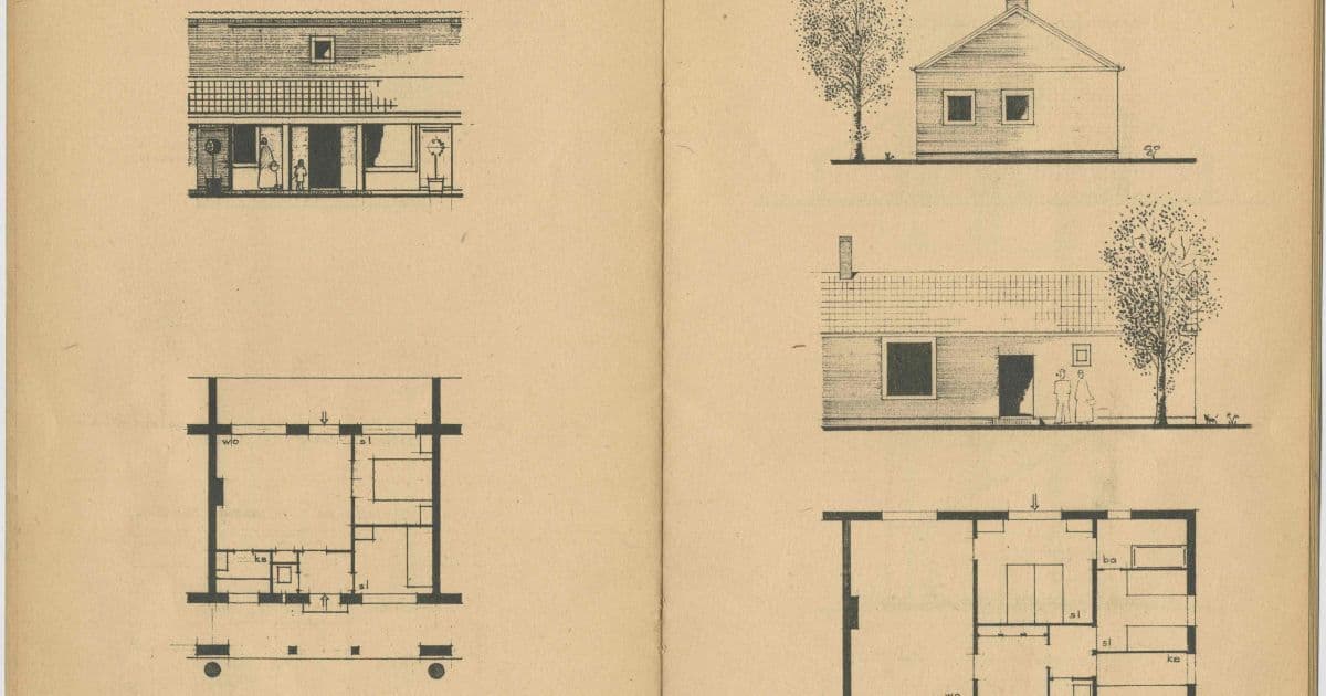  N. van der Laan, F.P.J. Peutz, G.J.M. Sarlemijn, Huisvesting van bejaarden in Nederland, 1947. Opdrachtgever: Landelijke Katholieke Stichting voor behuizing van bejaarden. Collectie Het Nieuwe Instituut, TIJX d39-b