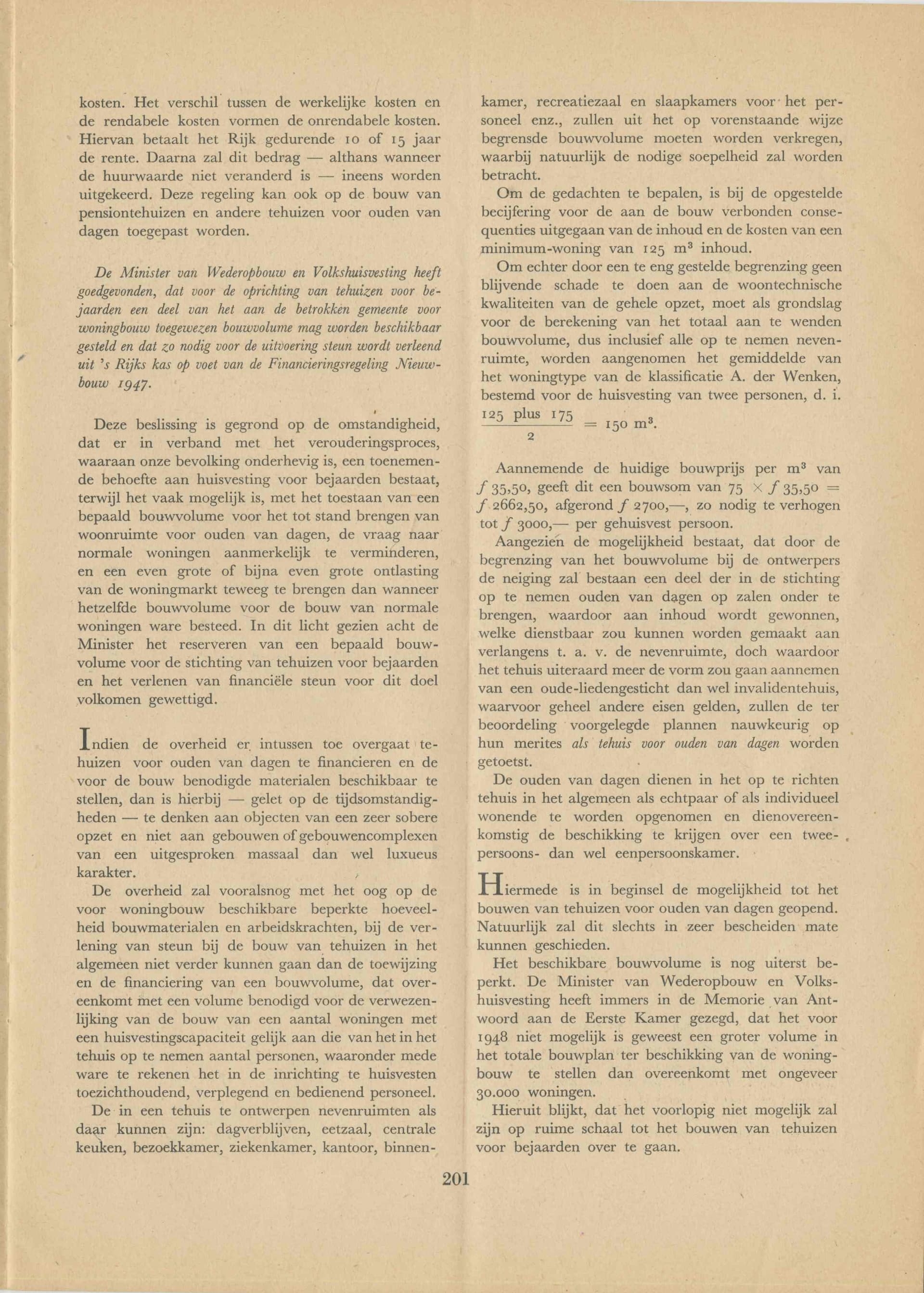  H.G. van Beusekom, ‘Possibilities for Housing the Elderly’, Tijdschrift voor Maatschappelijk Werk, 1948. Collection: Het Nieuwe Instituut, TIJX d39-c 