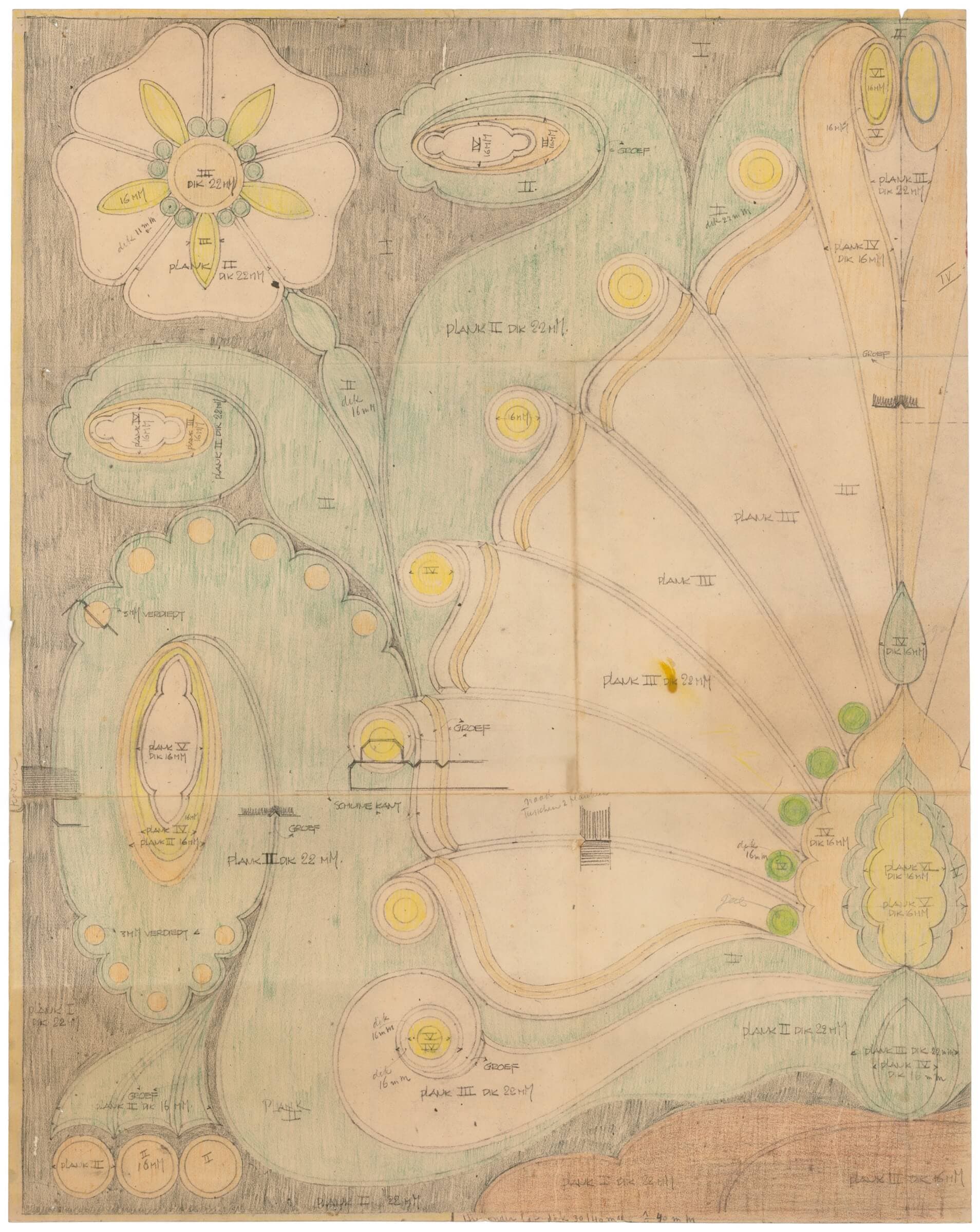 J. Gratama en G. Versteeg. Woonhuis P.C. Swart, ‘Onder de Kap, Duinvoetlaan, Wassenaar, 1919-1921. Collectie Het Nieuwe Instituut, GRAT t33