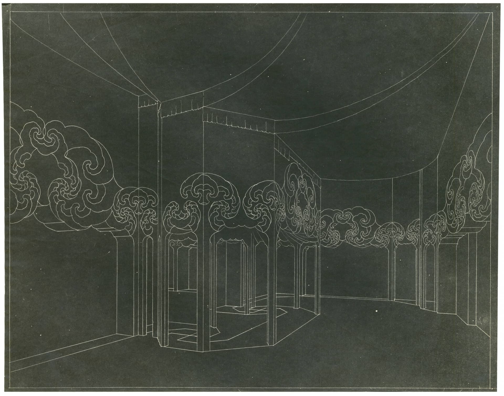 J.L.M. Lauweriks. Deutsche Werkbund Exhibition, Cologne, 1913-1914. Design for the exhibition space of the Deutsche Museum für Kunst in Handel und Gewerbe. Collection Het Nieuwe Instituut, LAUW 27.41.  