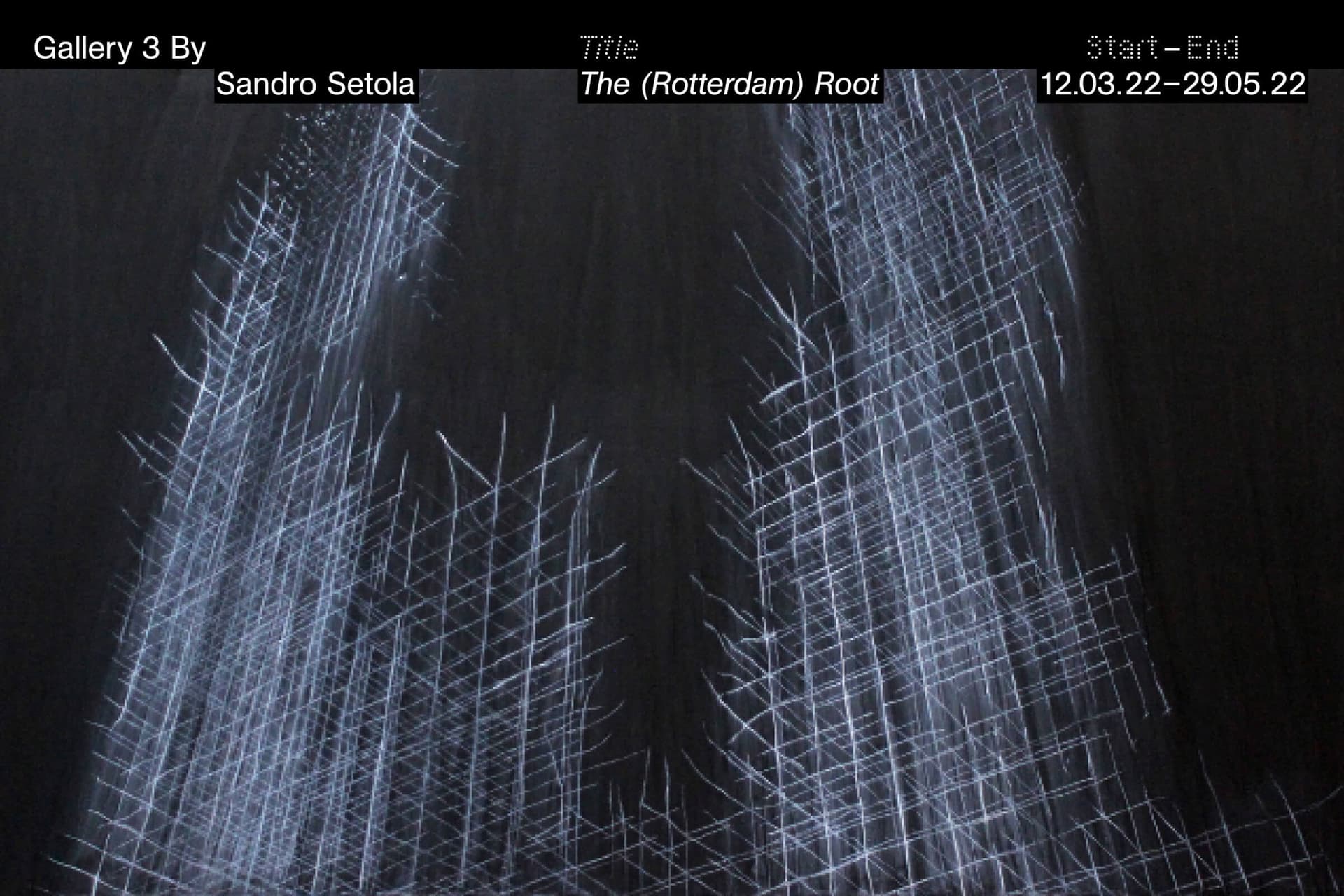 Loose Ends #7 by Sandro Setola, 2019. Charcoal and pastel on blackboard. 