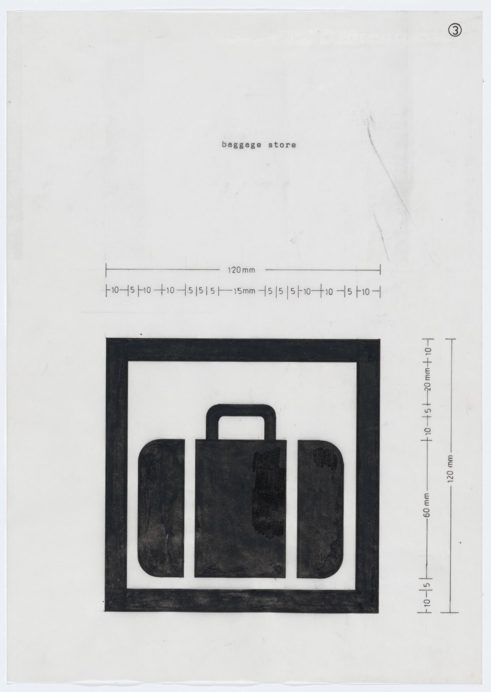 Kho Liang Ie. Pictogram Martula Muhammed Airport Lagos, 1977-79. Collectie Het Nieuwe Instituut, NVER 306 