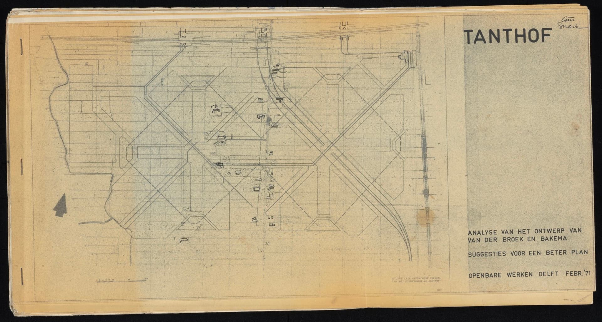 Openbare werken. Analyse van het ontwerp van Van den Broek en Bakema, suggesties voor alternatief, 1971 Collectie Het Nieuwe Instituut, VAHL 33